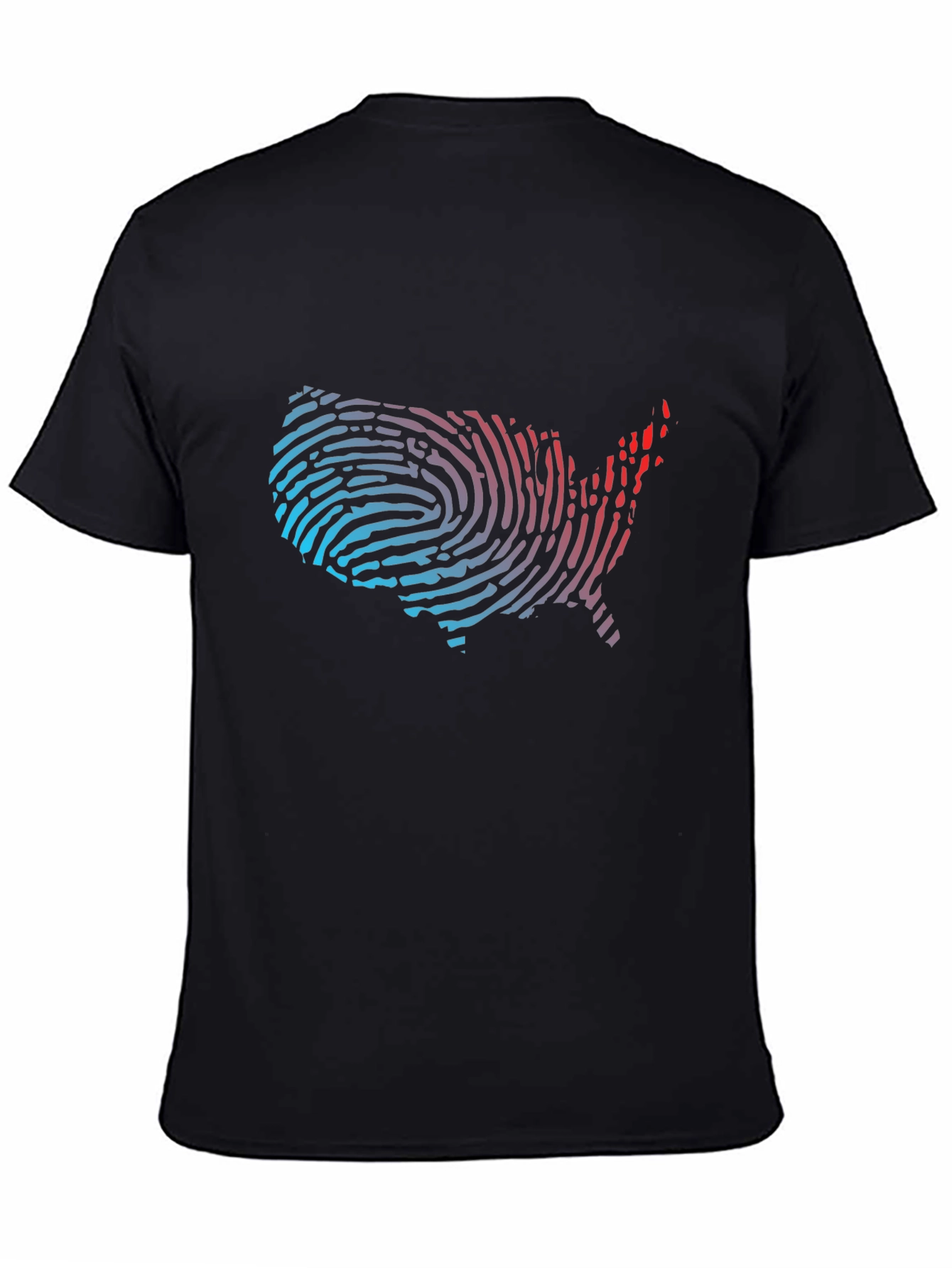 USA Fingerprint Map Graphic Tee