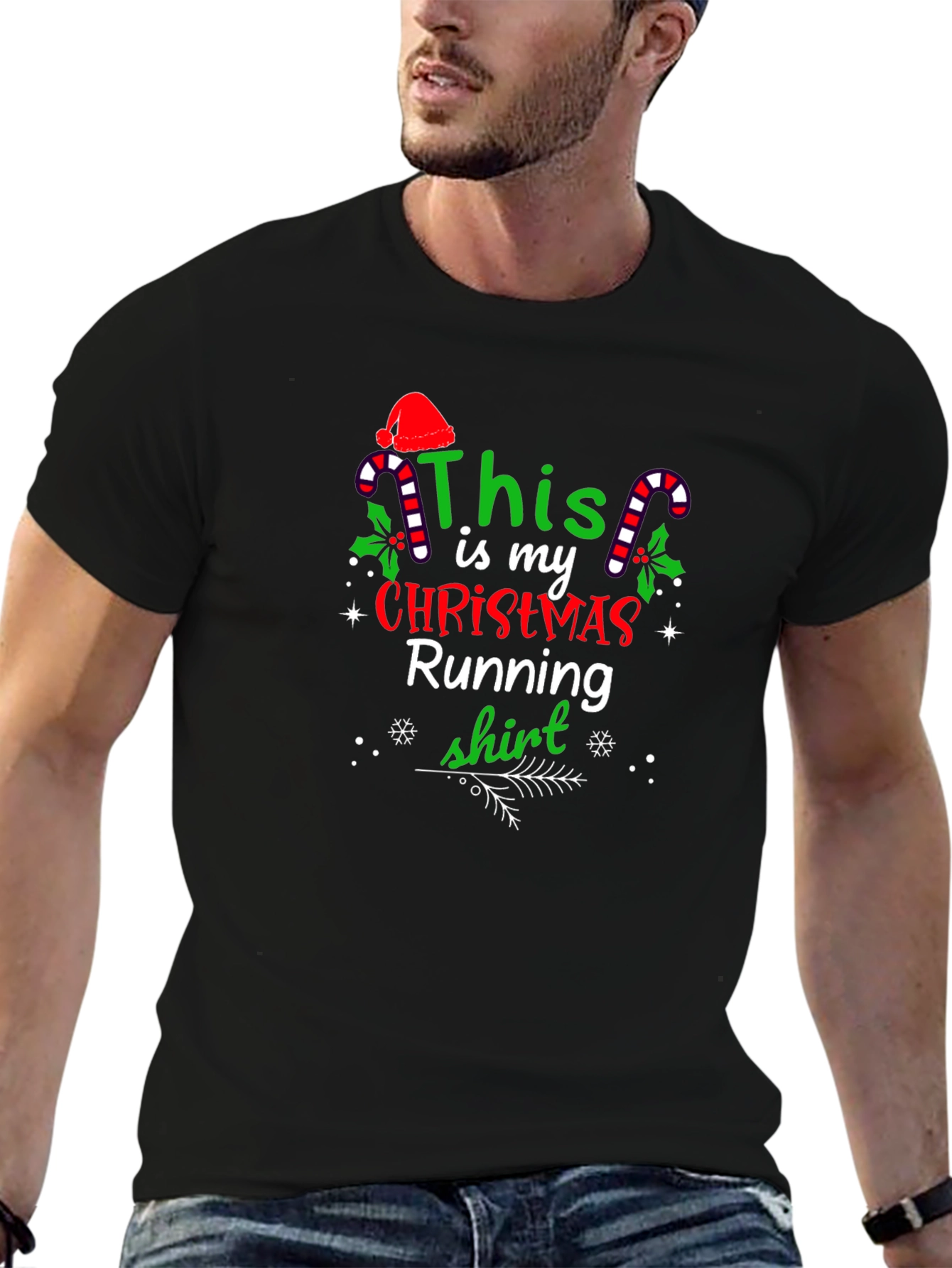 Christmas Running Shirt - Holiday Festive Apparel