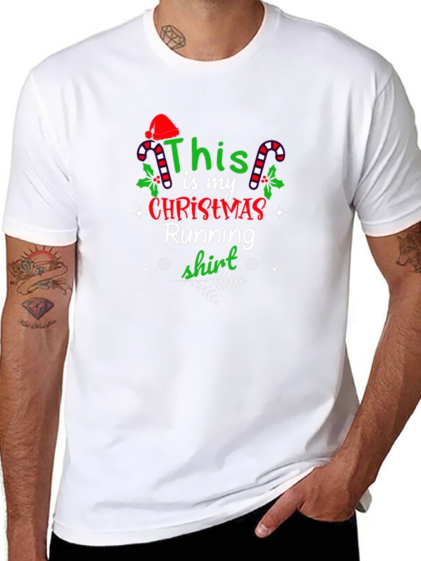 Christmas Running Shirt - Holiday Festive Apparel