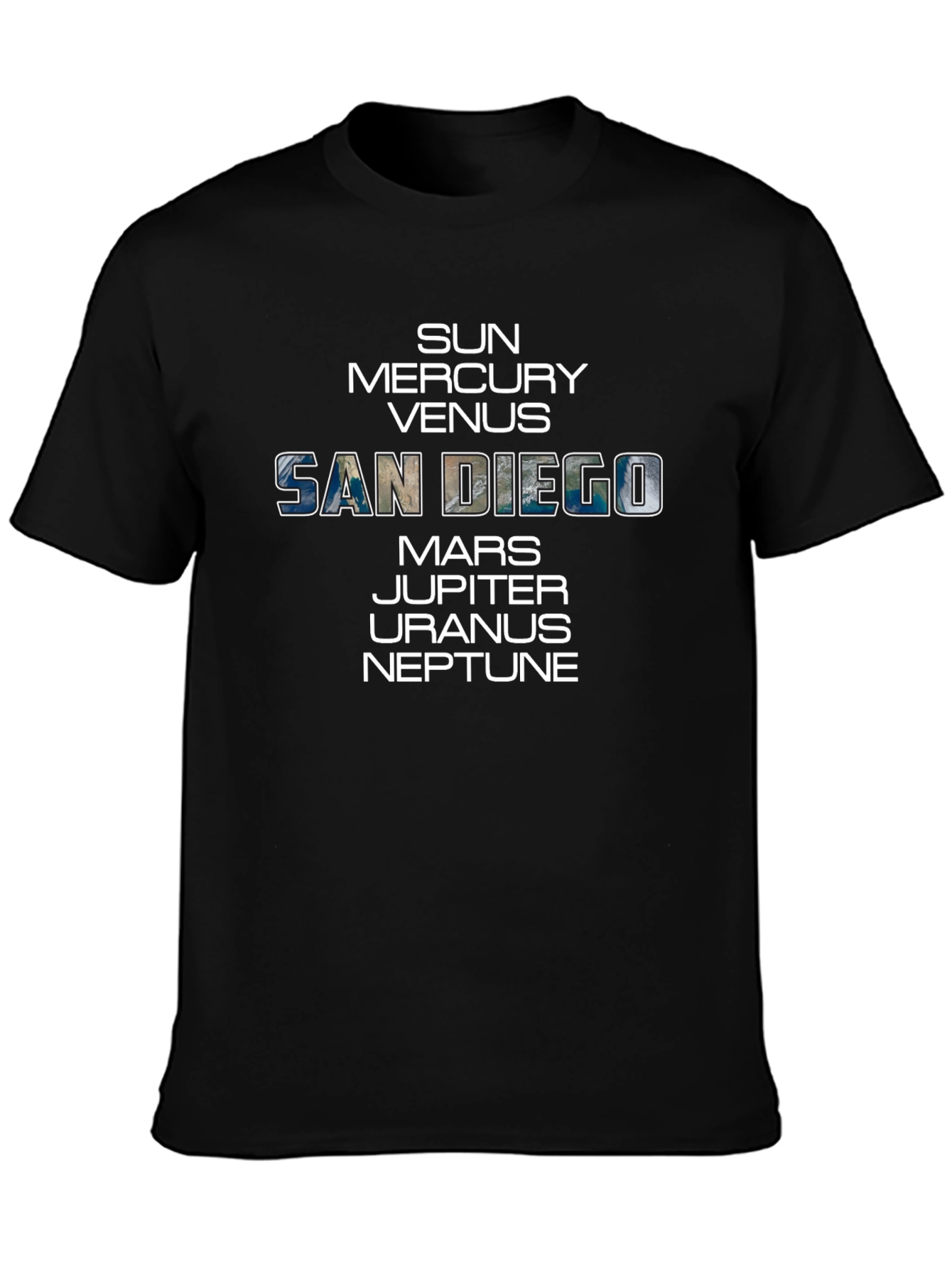 San Diego Solar System T-Shirt - Space City Tee