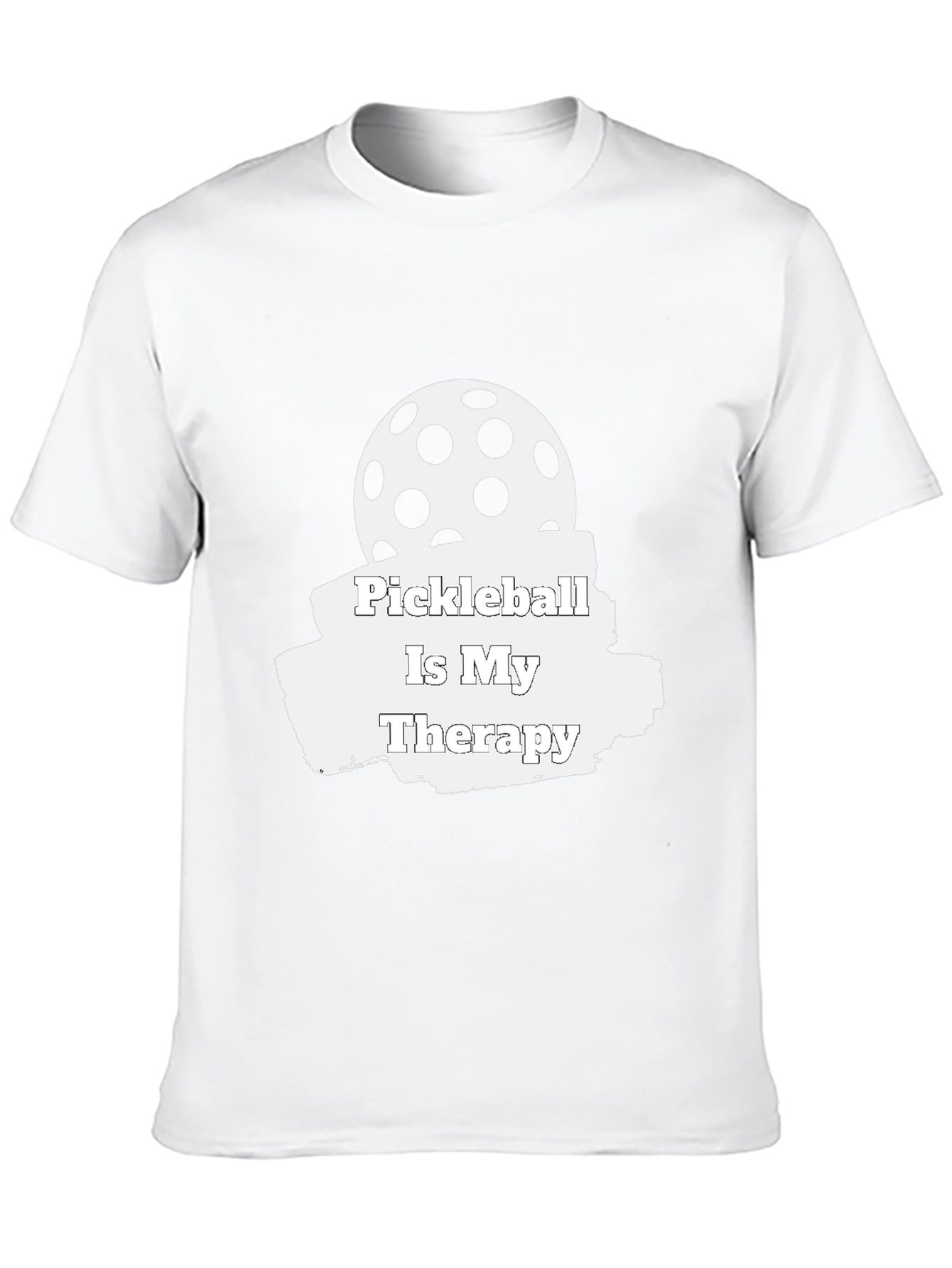 Pickleball is My Therapy Black T-Shirt