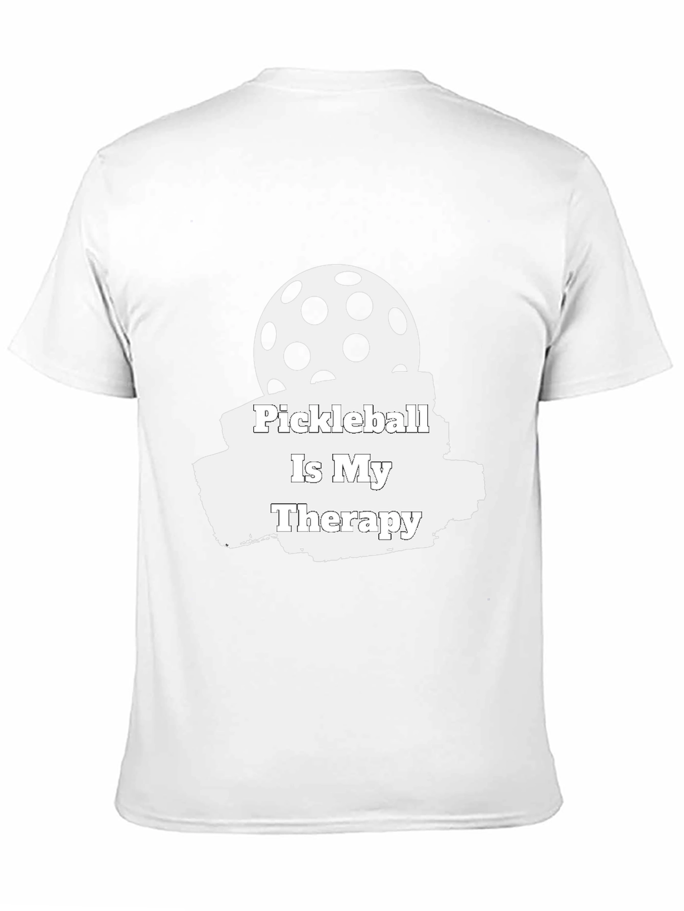 Pickleball is My Therapy Black T-Shirt