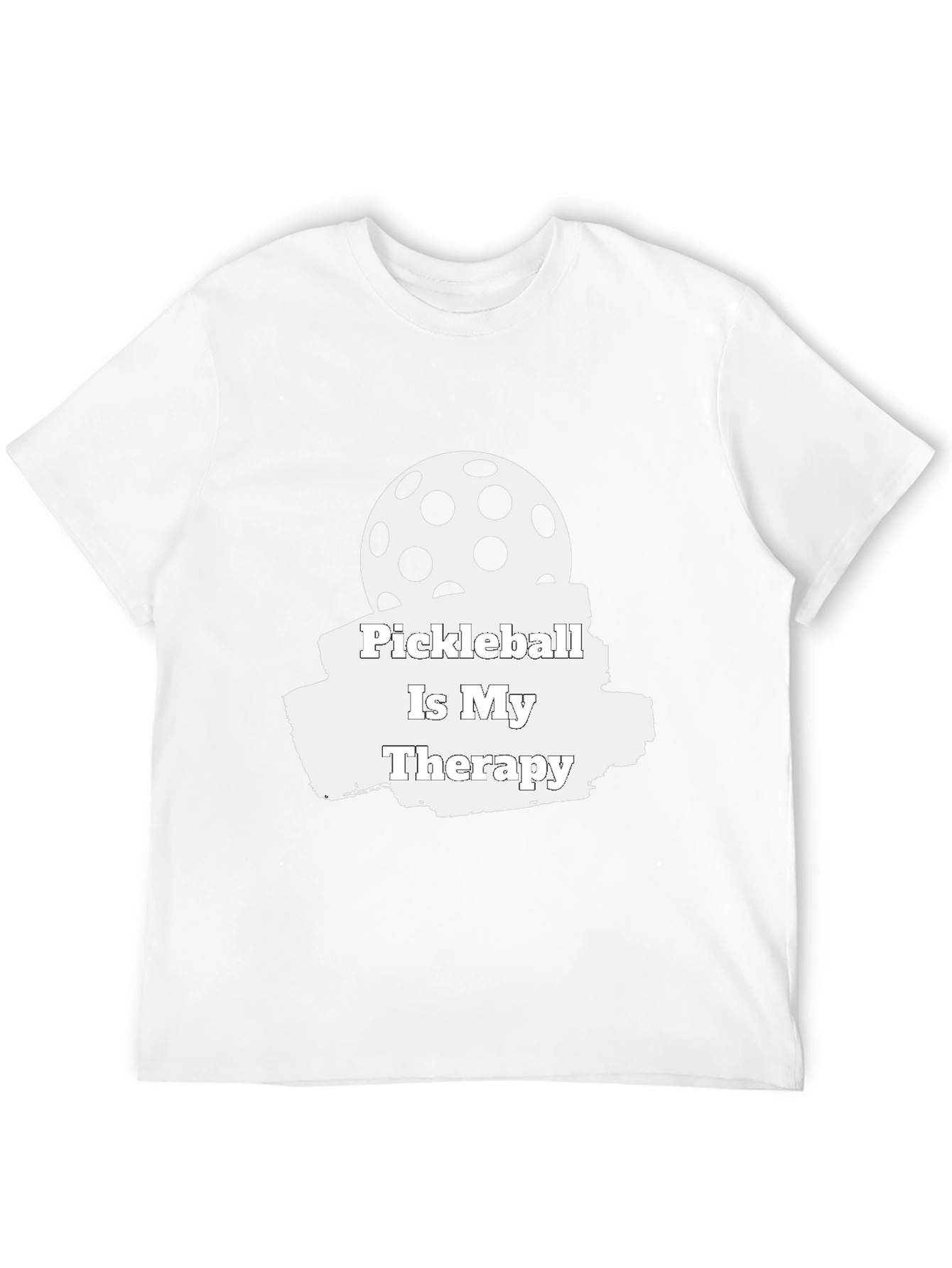 Pickleball is My Therapy Black T-Shirt