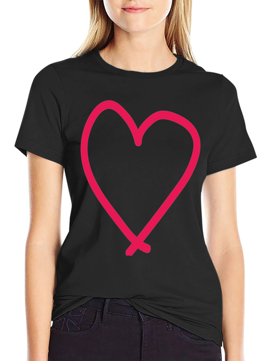 Heart Graphic Black T-Shirt