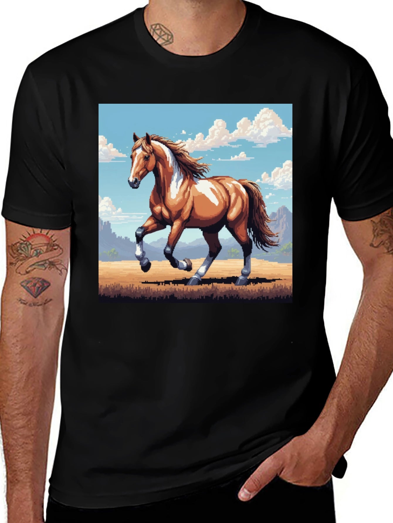 Horse T-Shirt - Pixel Art Style