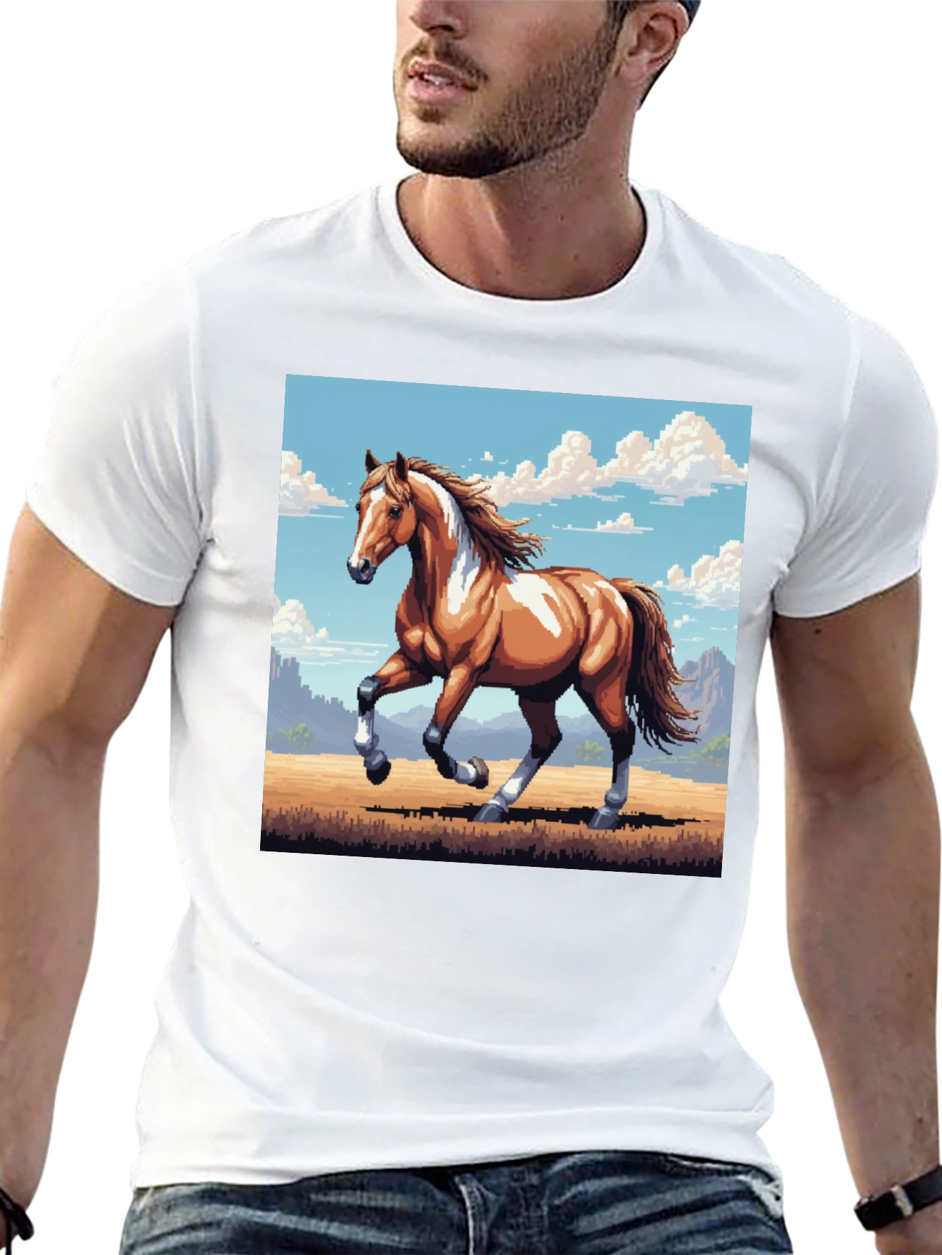 Horse T-Shirt - Pixel Art Style