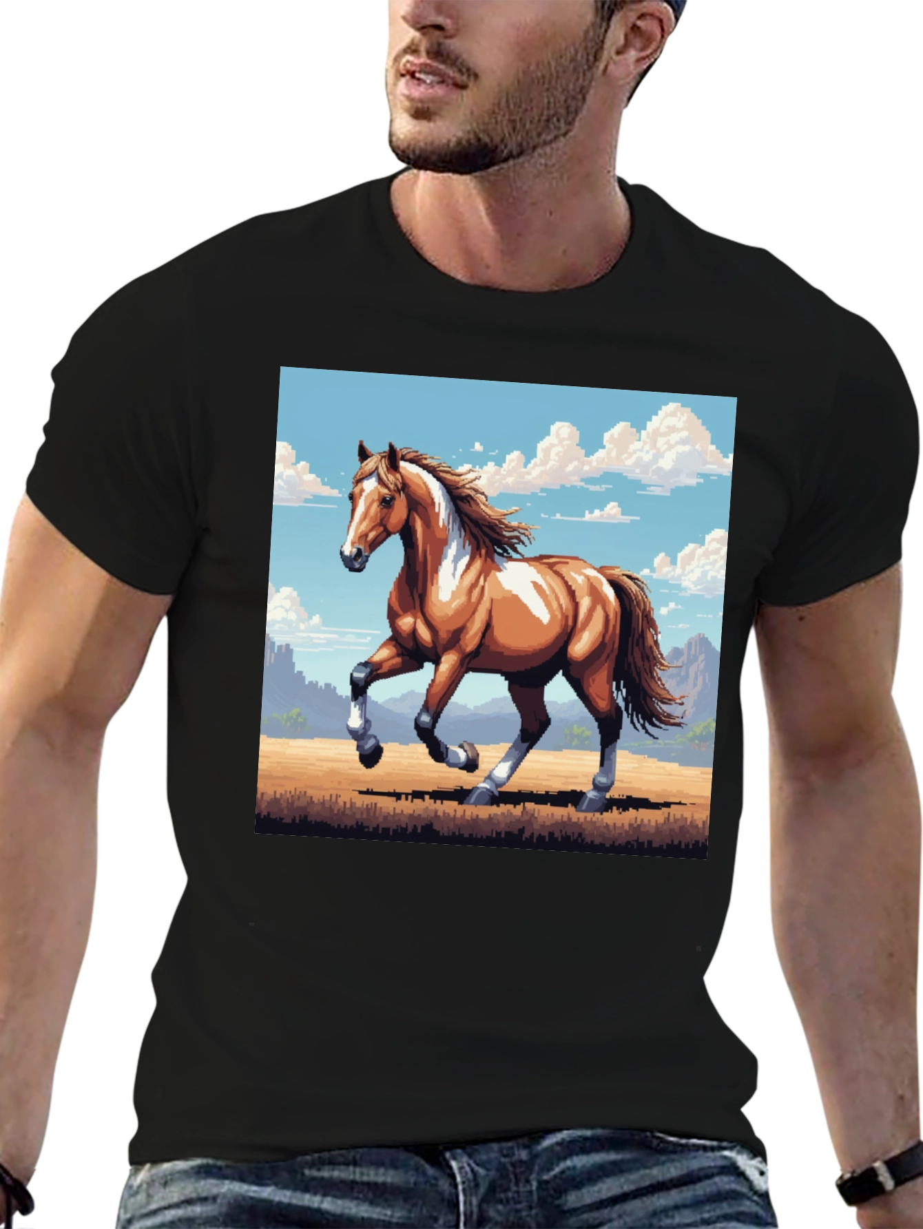 Horse T-Shirt - Pixel Art Style
