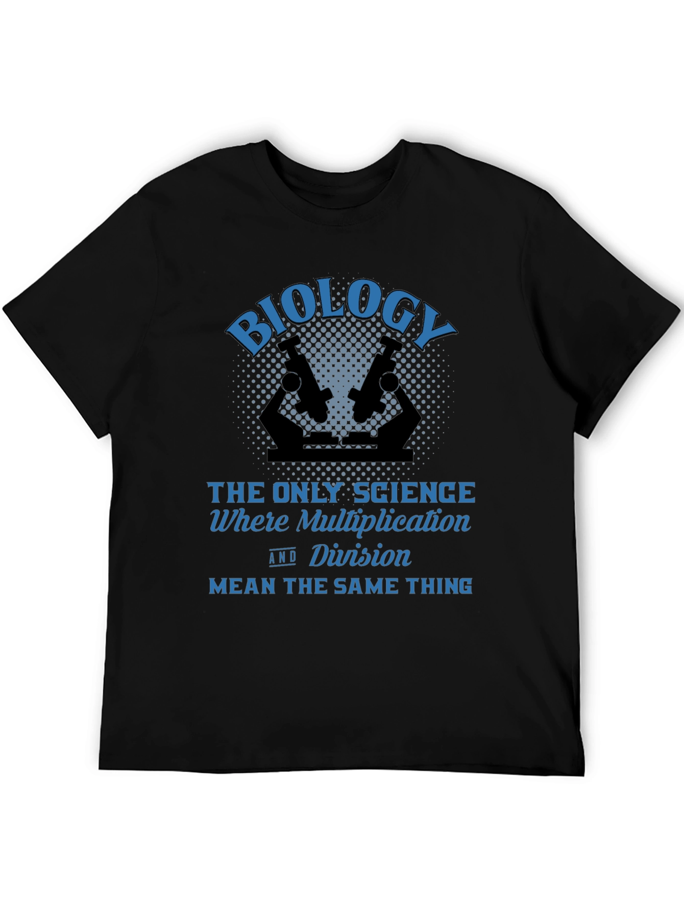 Biology Multiplication Division Mens Black T-Shirt