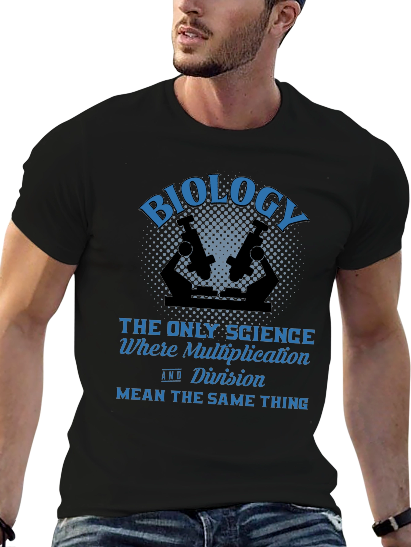 Biology Multiplication Division Mens Black T-Shirt