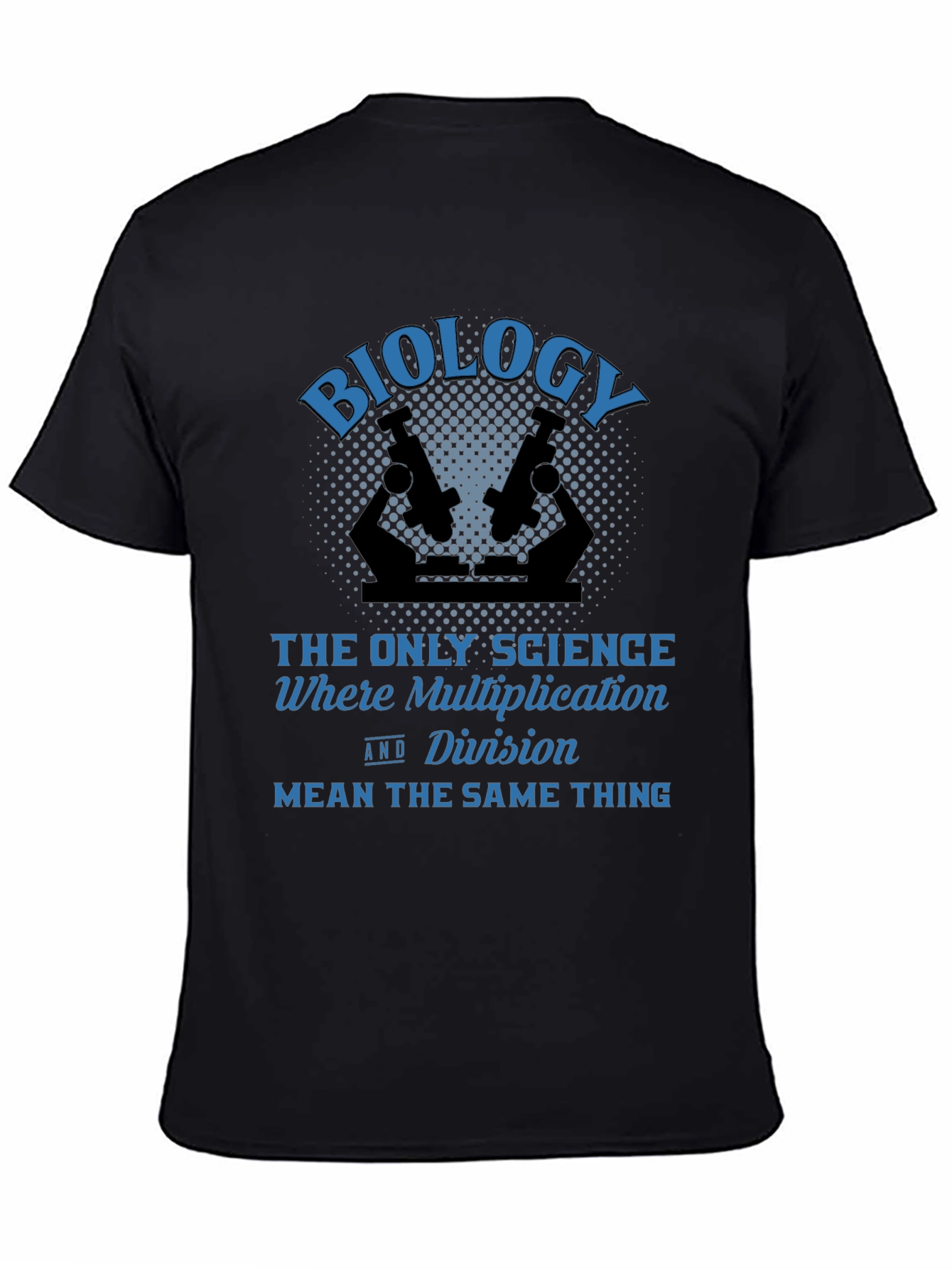Biology Multiplication Division Mens Black T-Shirt