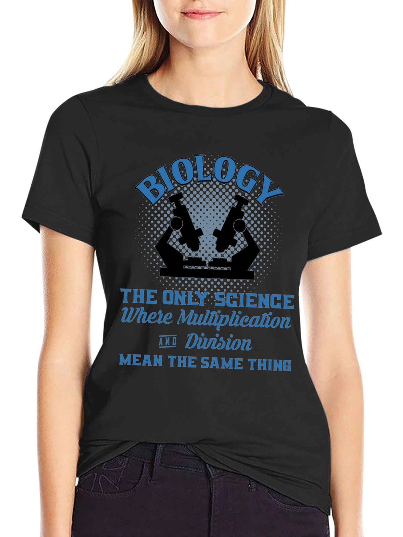 Biology Multiplication Division Mens Black T-Shirt