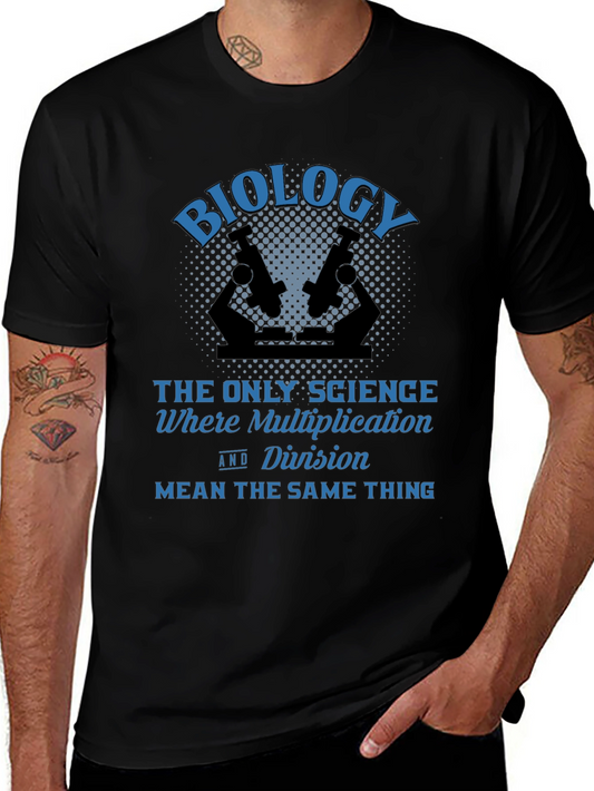 Biology Multiplication Division Mens Black T-Shirt