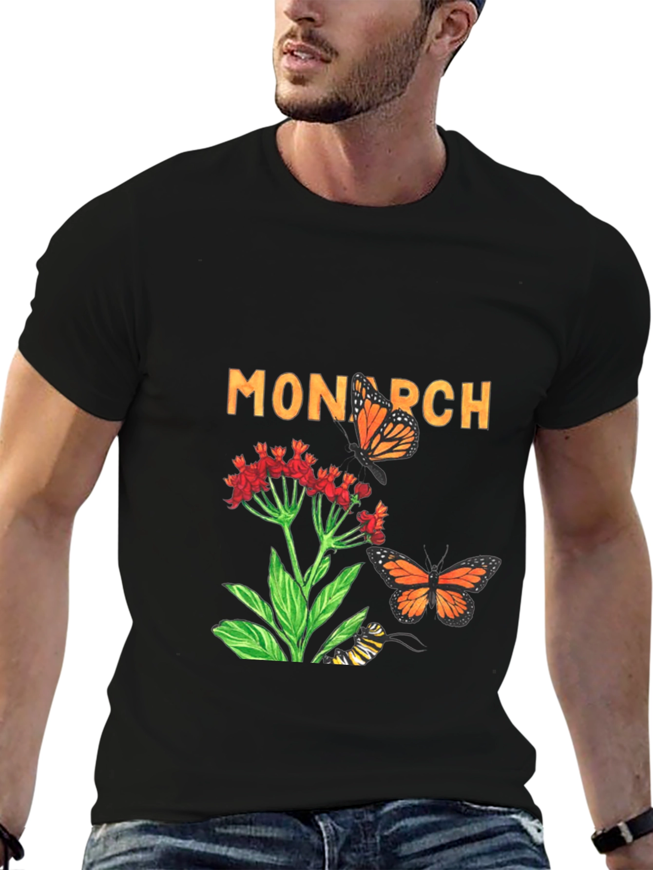 Monarch Butterfly Graphic T-Shirt - Nature Lovers Tee