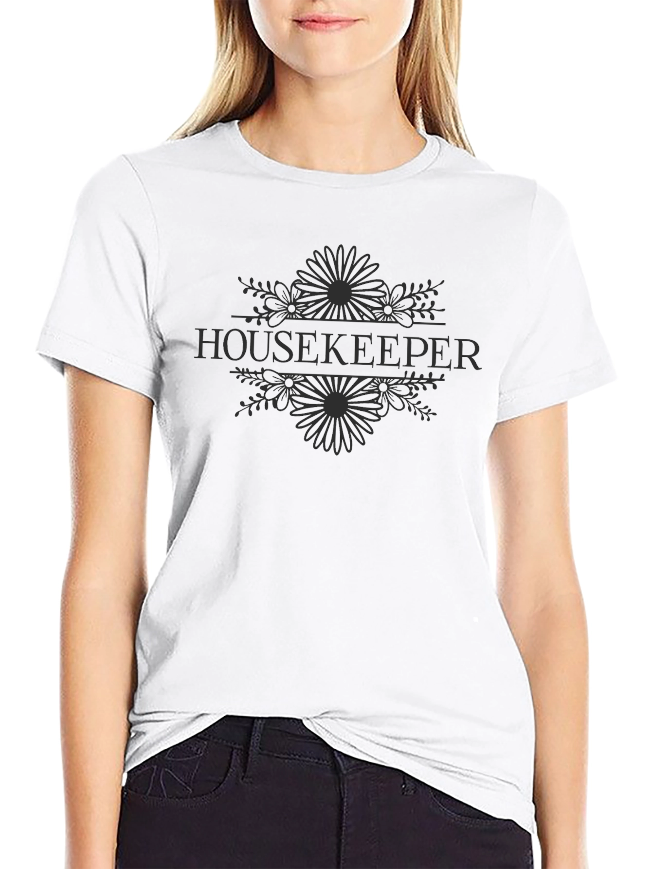Housekeeper Floral Graphic T-Shirt