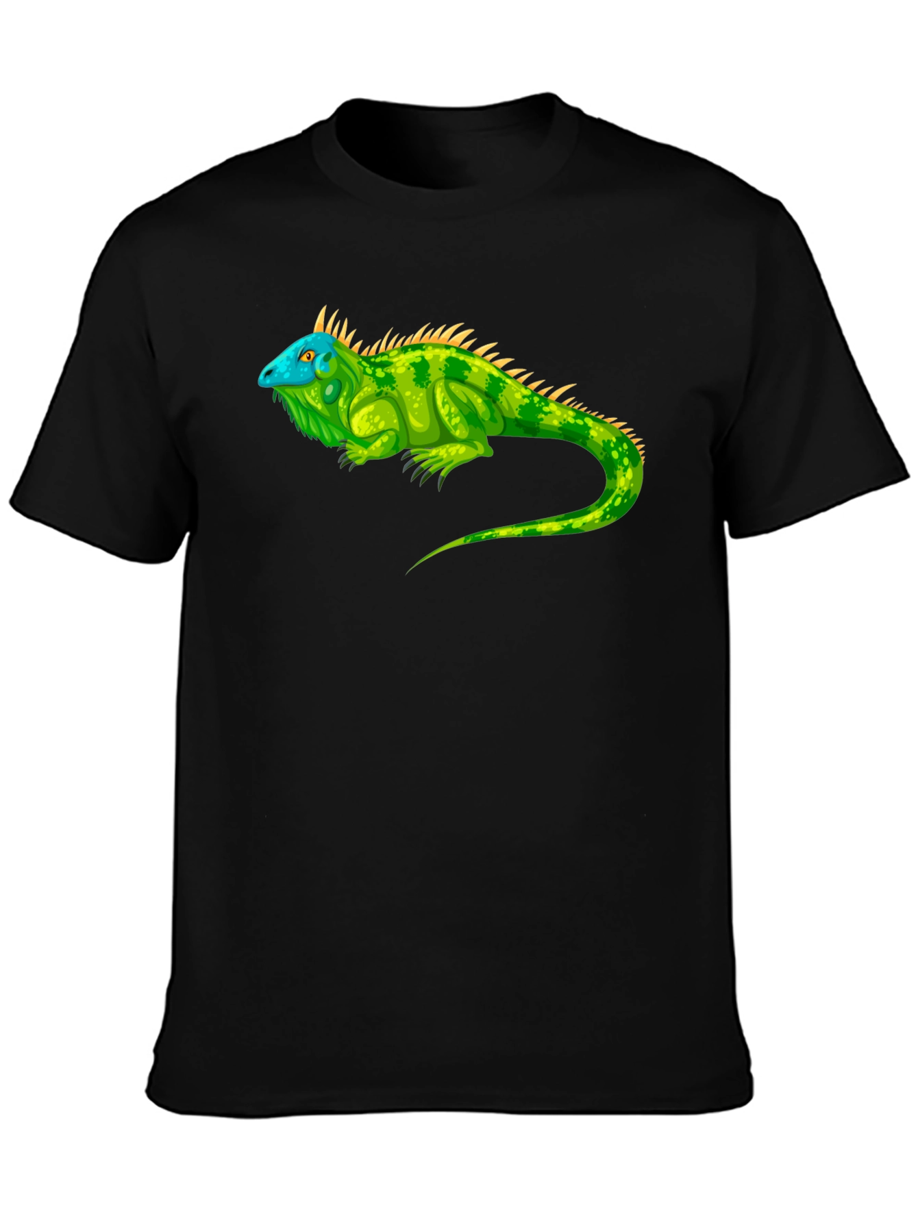 Iguana Graphic Tee - Reptile Lovers Black T-Shirt