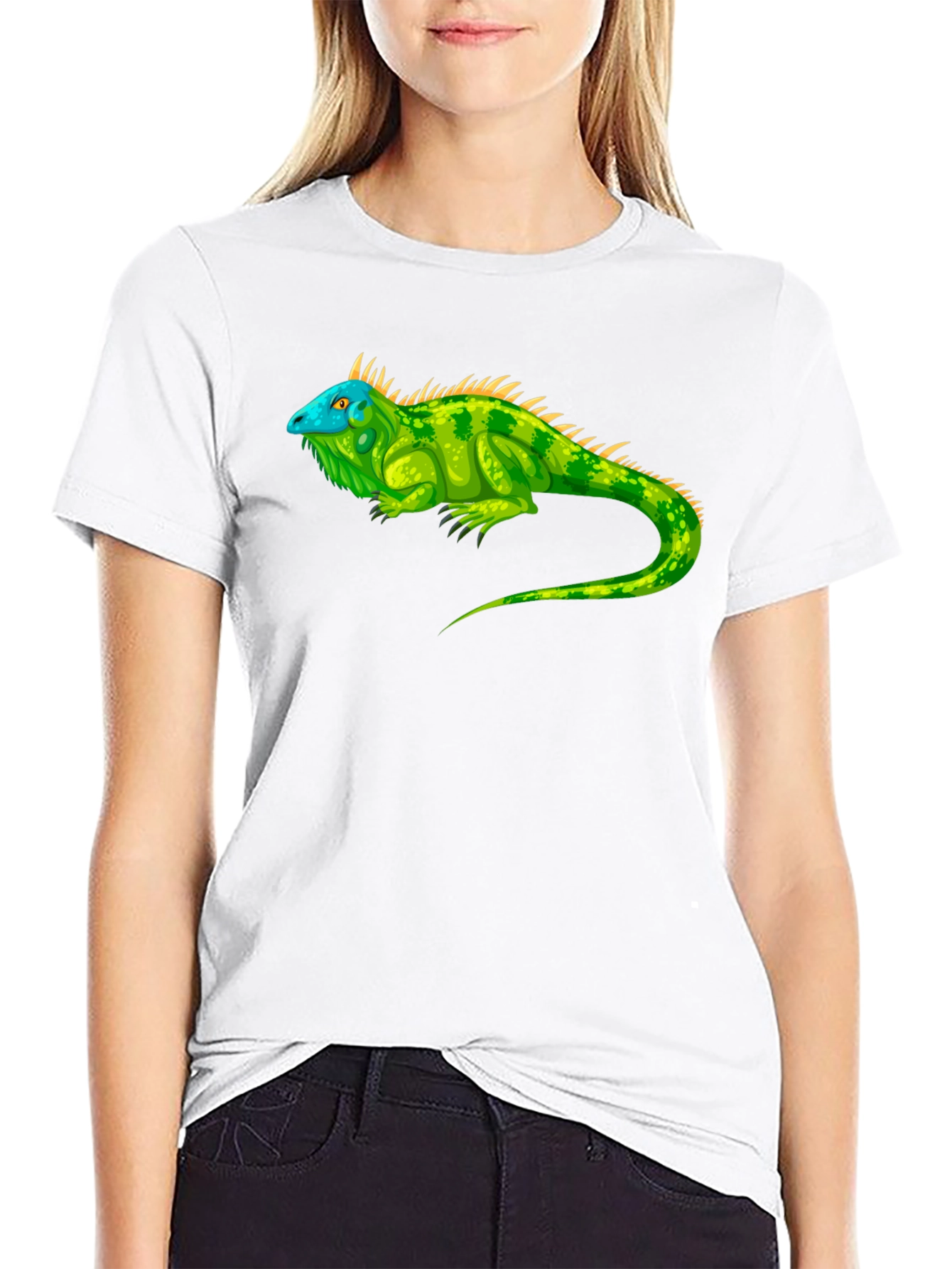 Iguana Graphic Tee - Reptile Lovers Black T-Shirt
