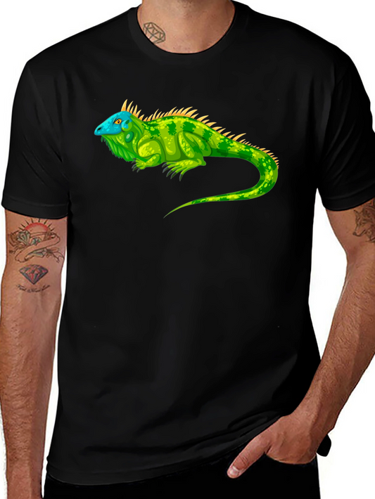 Iguana Graphic Tee - Reptile Lovers Black T-Shirt