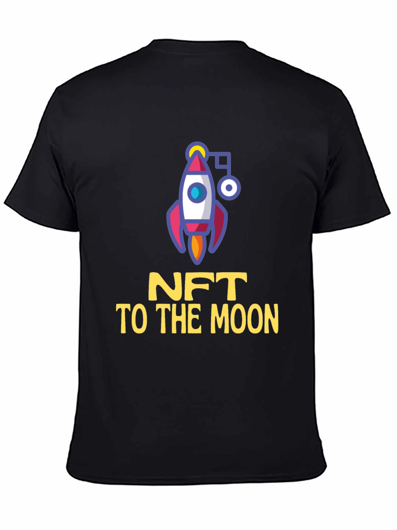 NFT To The Moon Black T-Shirt