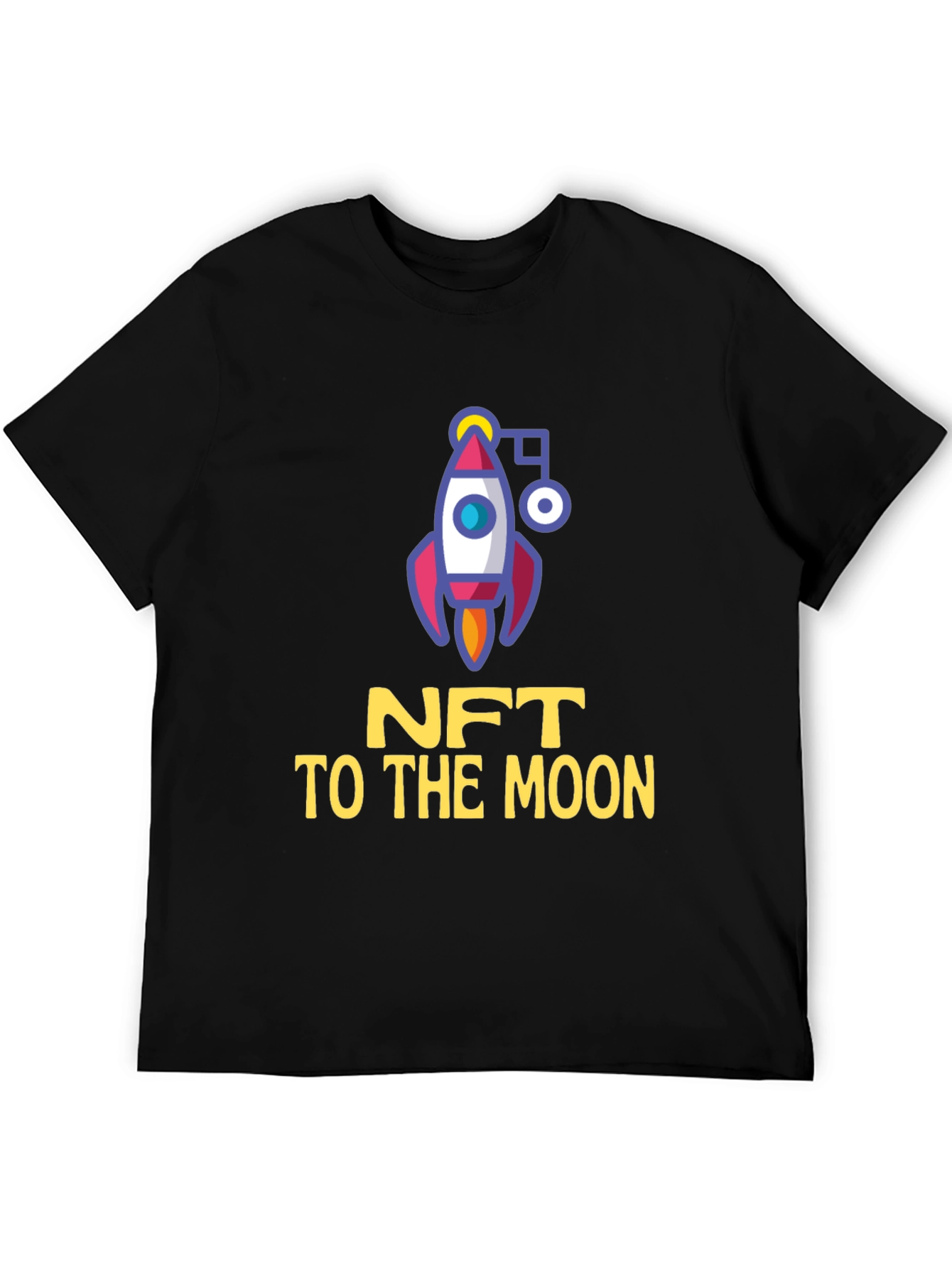 NFT To The Moon Black T-Shirt