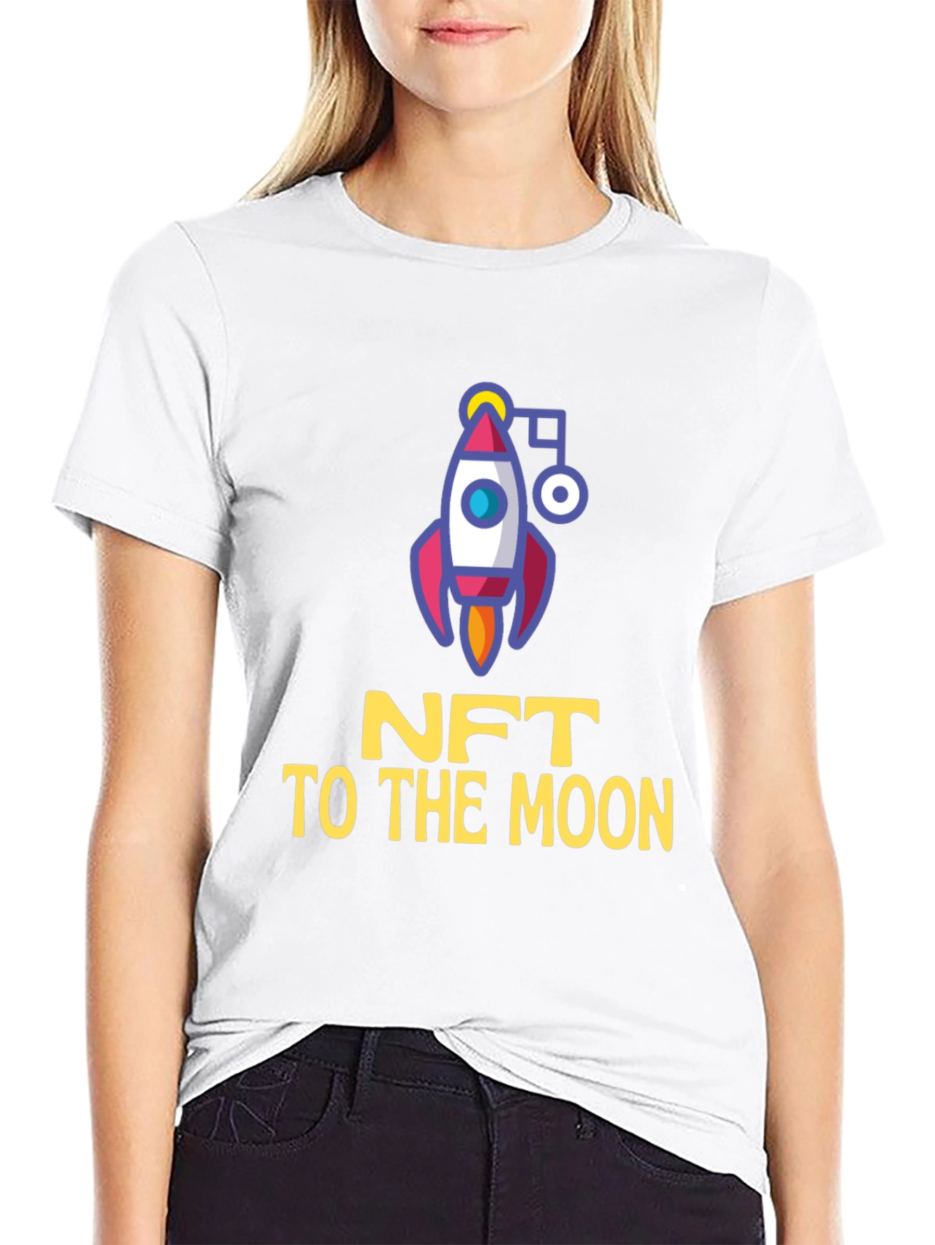 NFT To The Moon Black T-Shirt