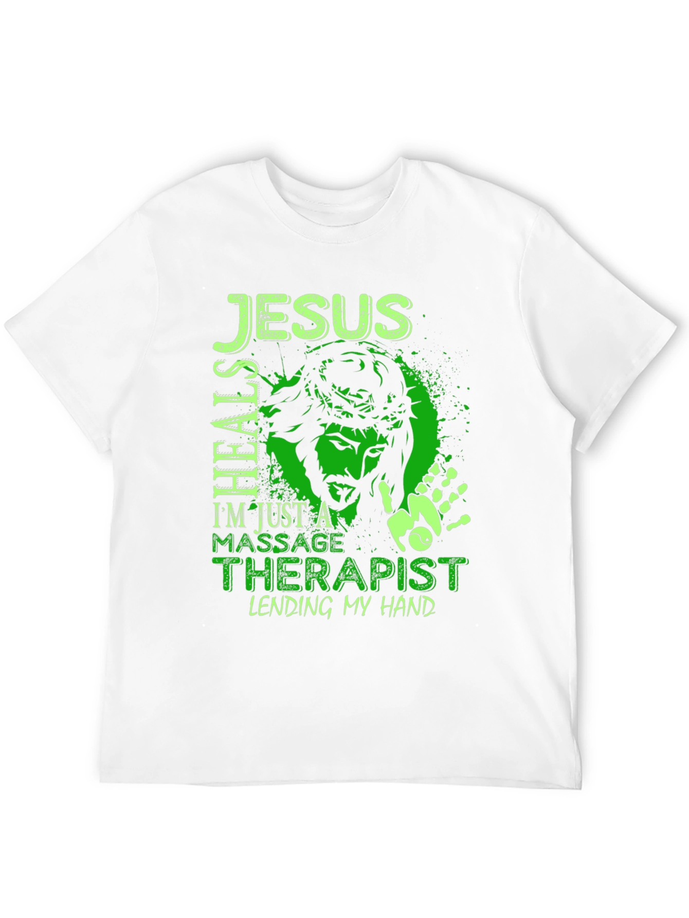 Jesus Heals Massage Therapist Black T-Shirt