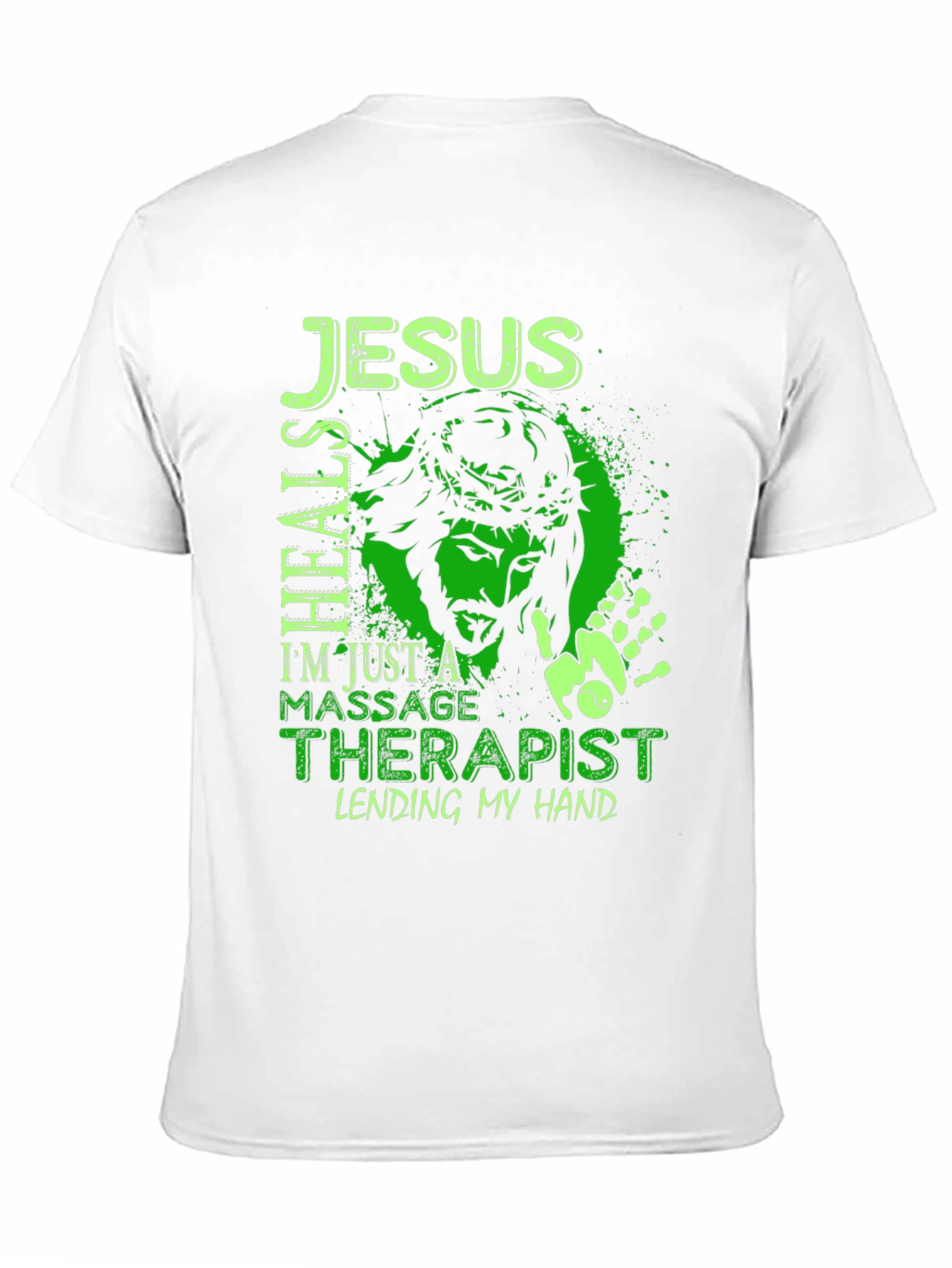 Jesus Heals Massage Therapist Black T-Shirt