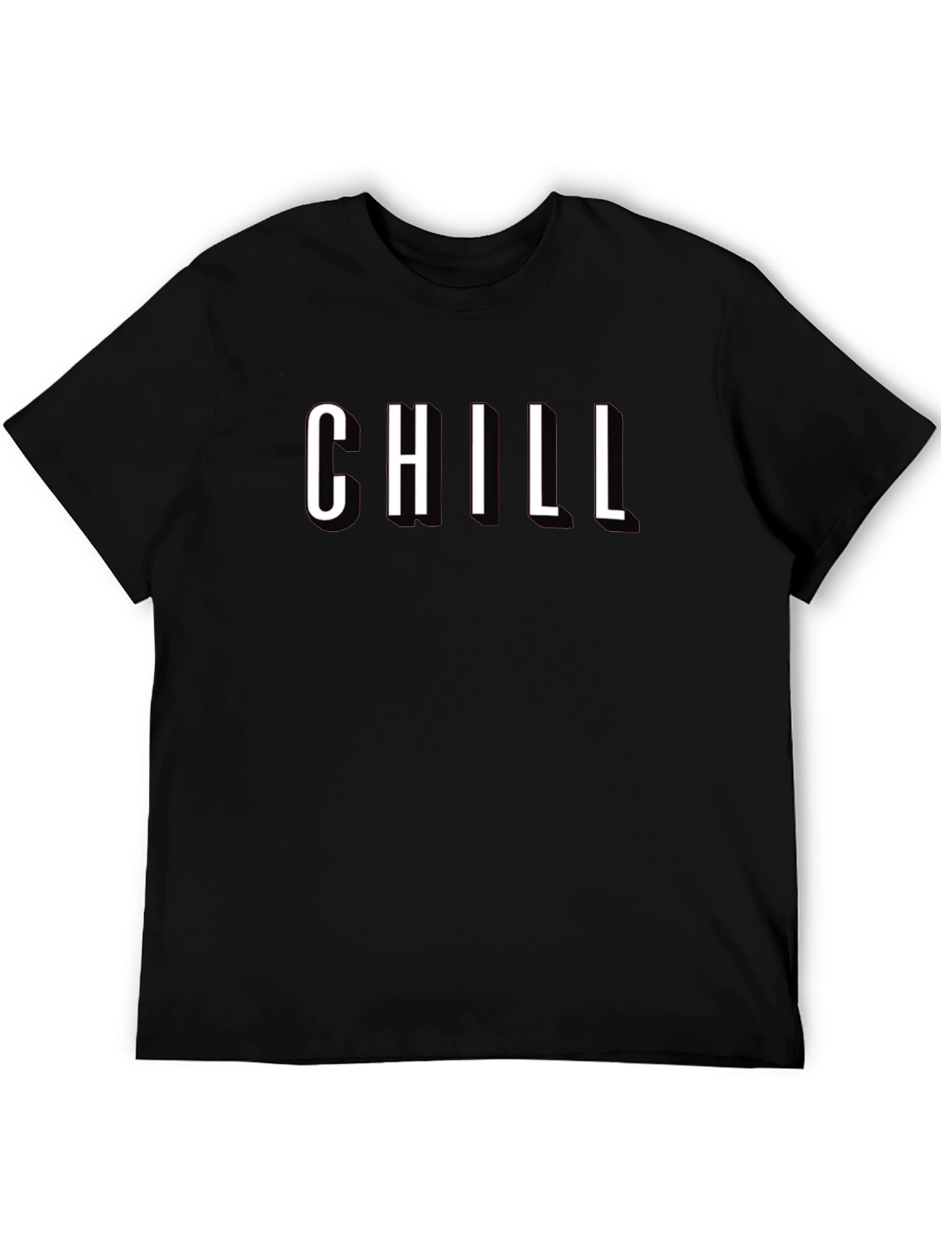 Chill Black T-Shirt - Relaxed Fit Graphic Tee