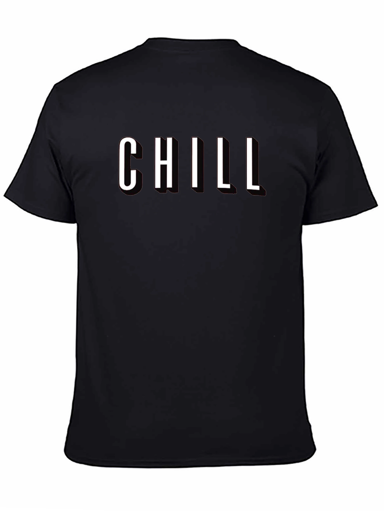 Chill Black T-Shirt - Relaxed Fit Graphic Tee