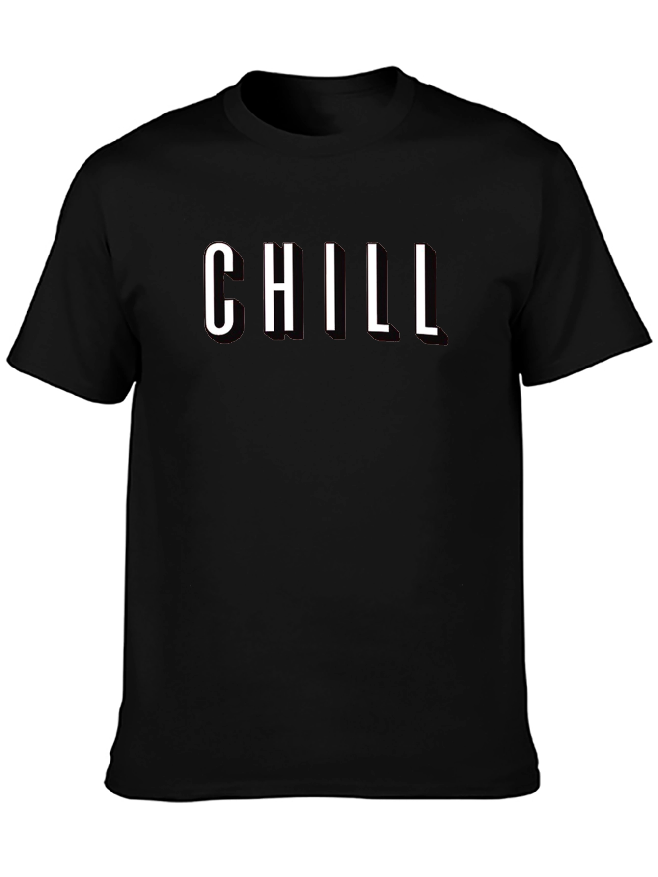 Chill Black T-Shirt - Relaxed Fit Graphic Tee