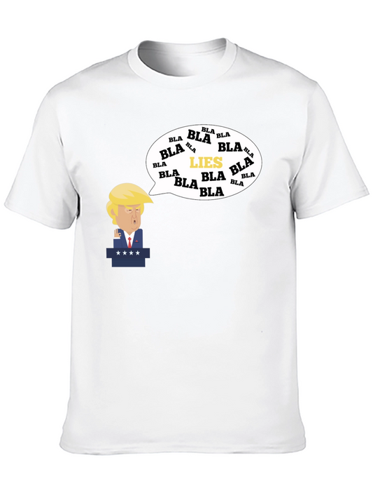 Political Humor T-Shirt - Trump Lies Speech Bubble Design