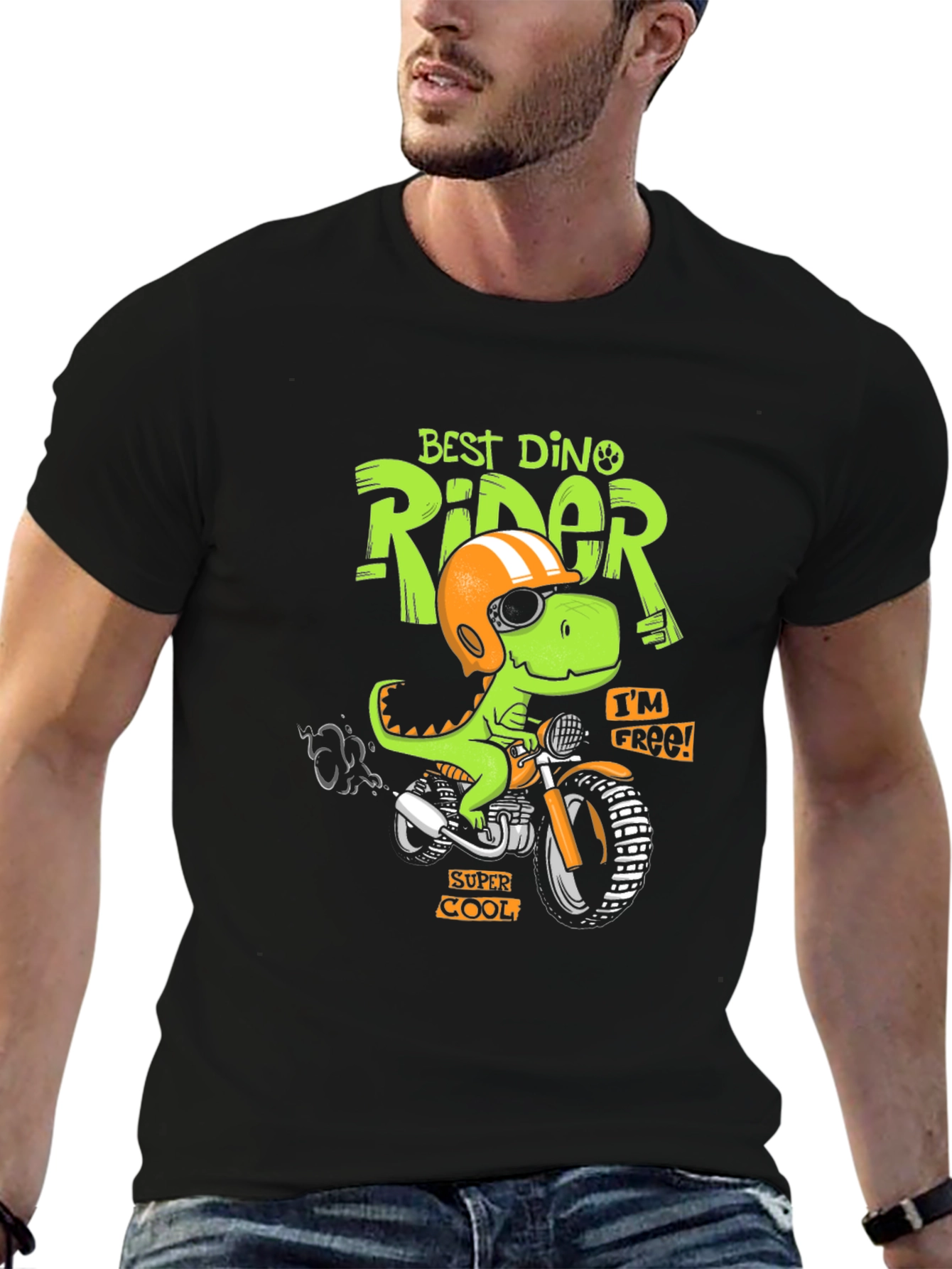 Dino Rider Graphic Tee - Cool T-Shirt