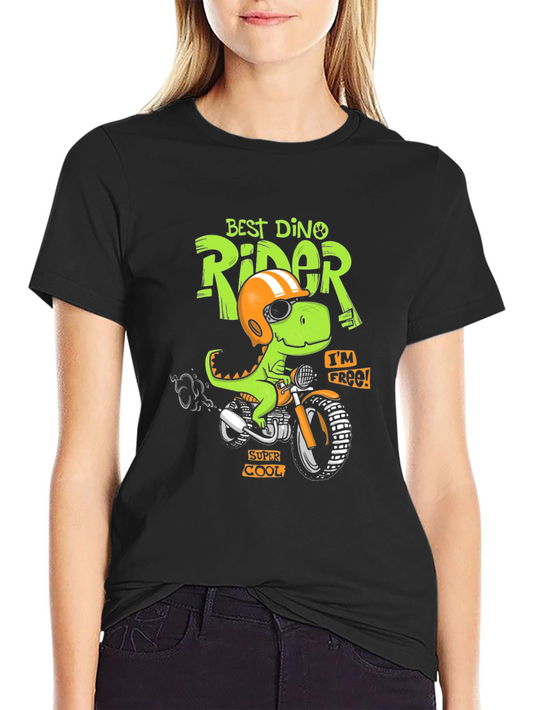 Dino Rider Graphic Tee - Cool T-Shirt