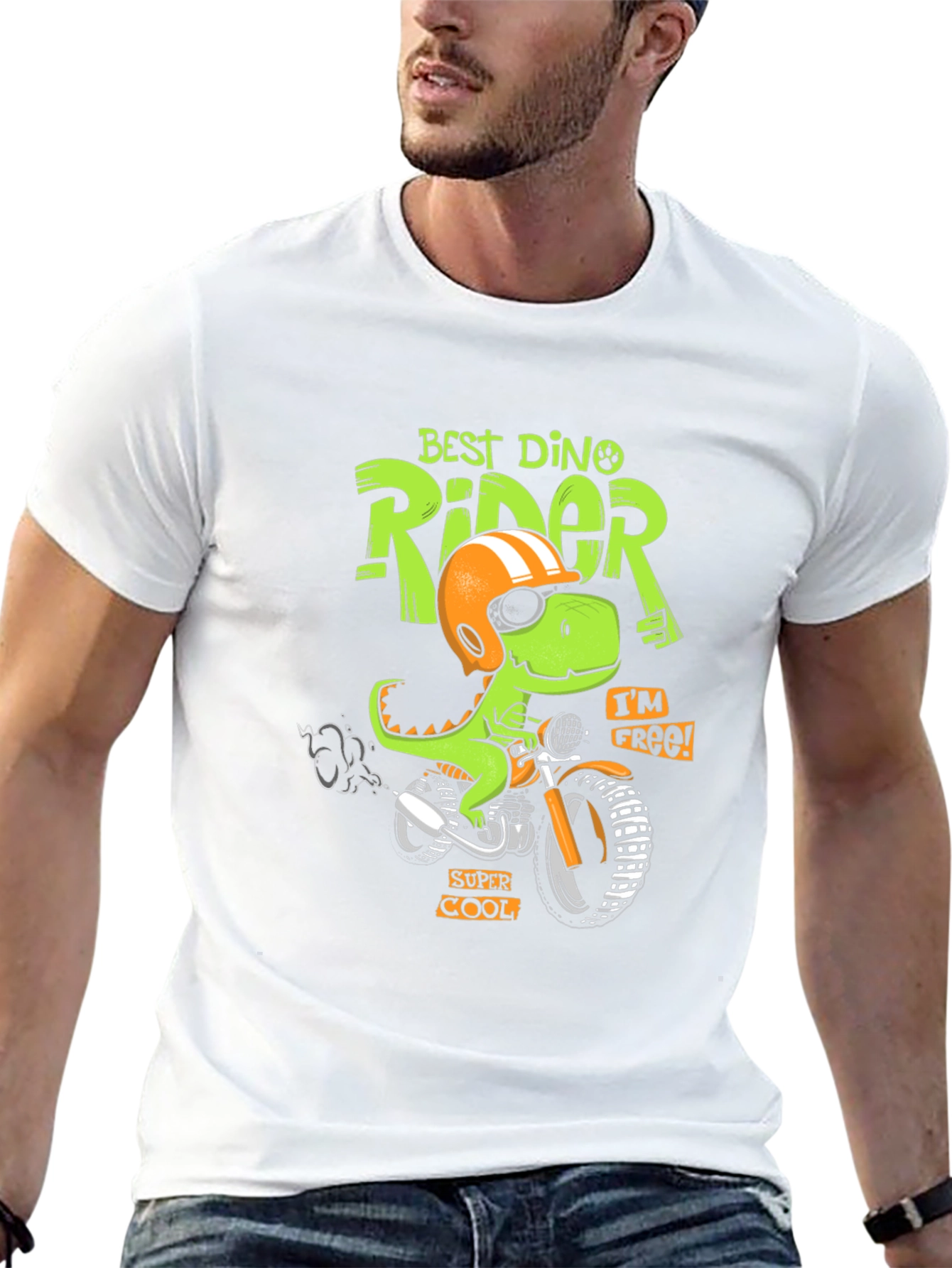 Dino Rider Graphic Tee - Cool T-Shirt