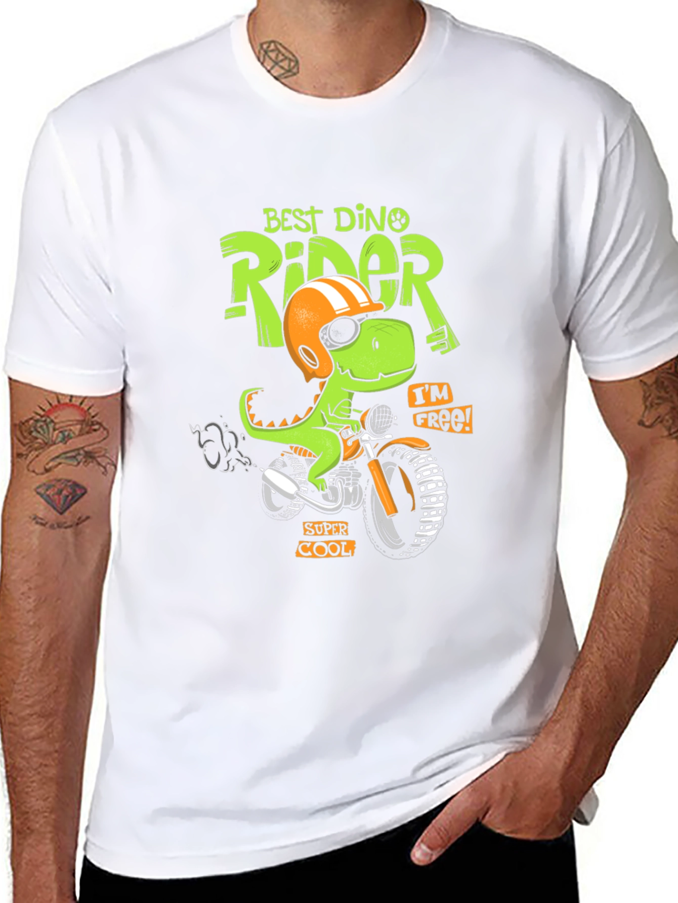 Dino Rider Graphic Tee - Cool T-Shirt