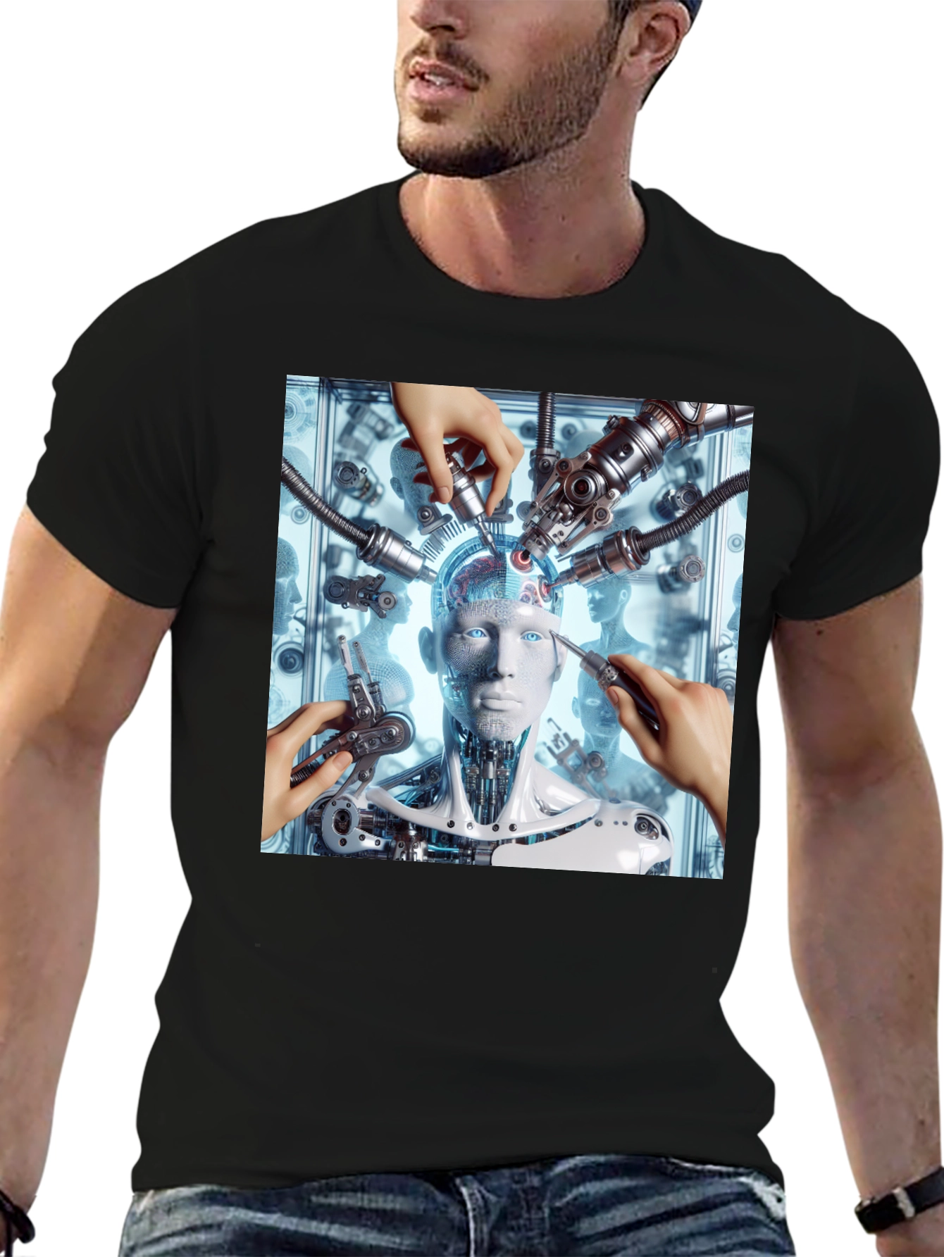 Cyborg Dissection Graphic T-Shirt