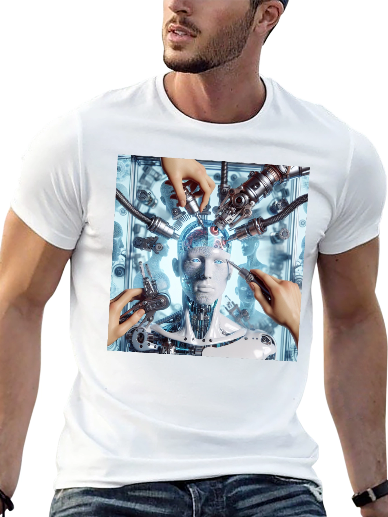 Cyborg Dissection Graphic T-Shirt