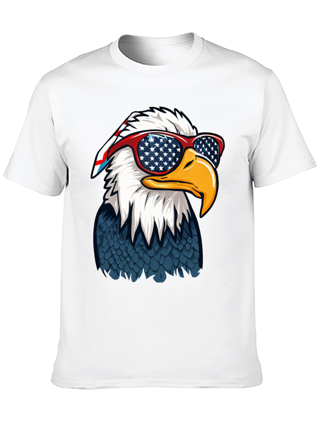 Patriotic Eagle T-Shirt with USA Flag Glasses