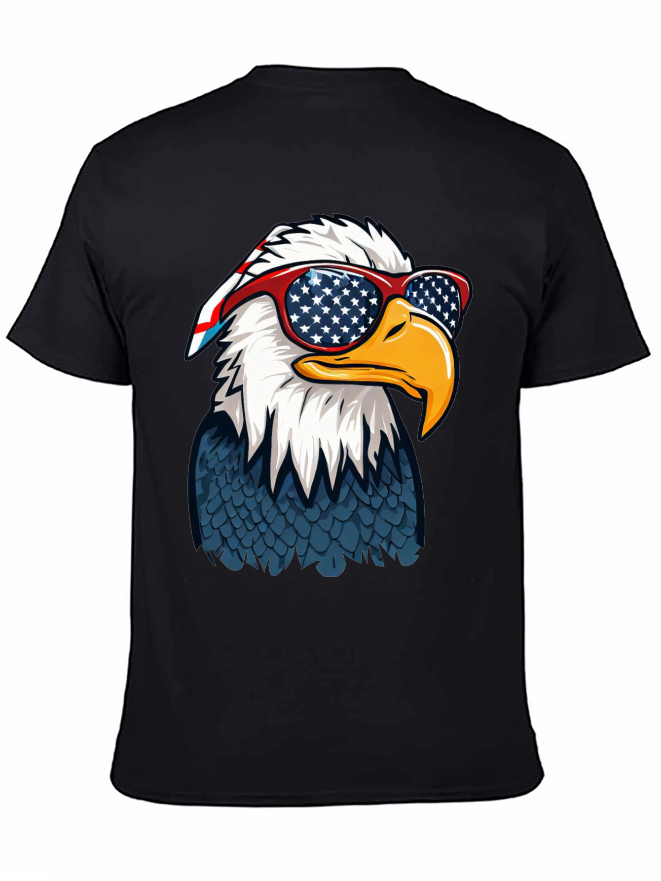 Patriotic Eagle T-Shirt with USA Flag Glasses