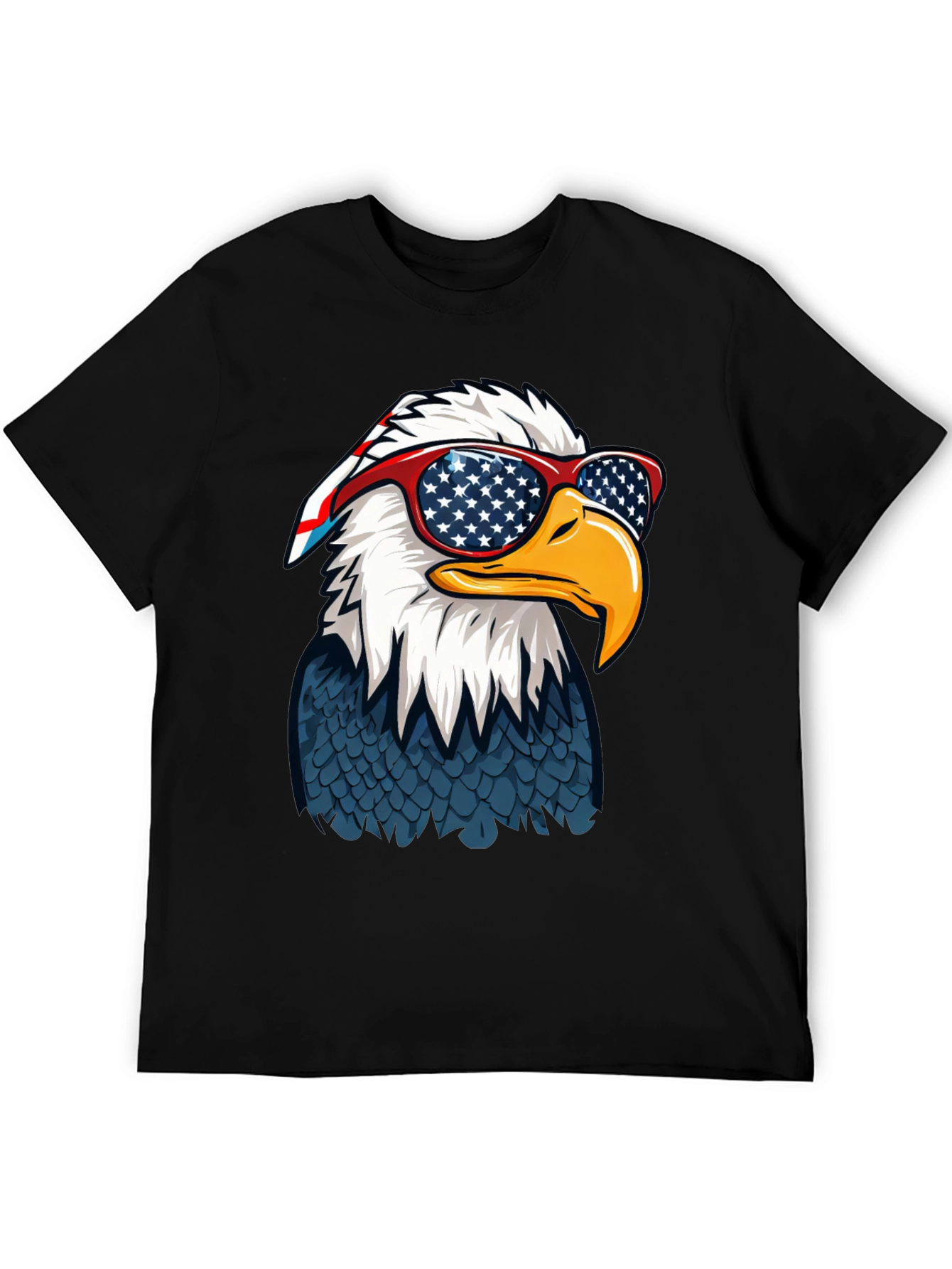 Patriotic Eagle T-Shirt with USA Flag Glasses
