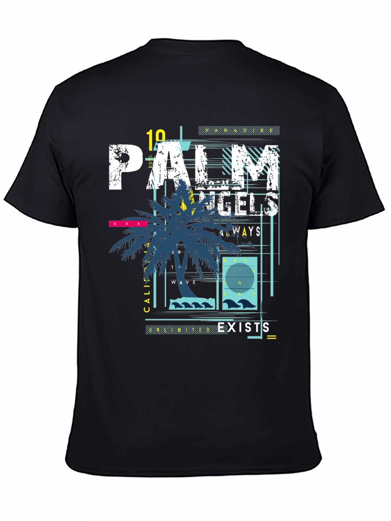 Palm Angels Graphic Print Black T-Shirt