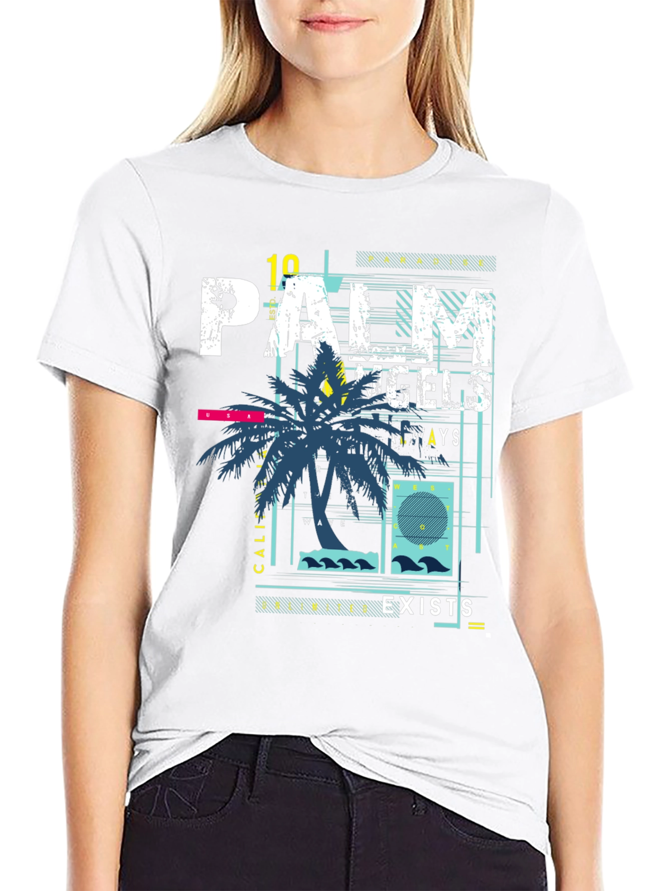Palm Angels Graphic Print Black T-Shirt
