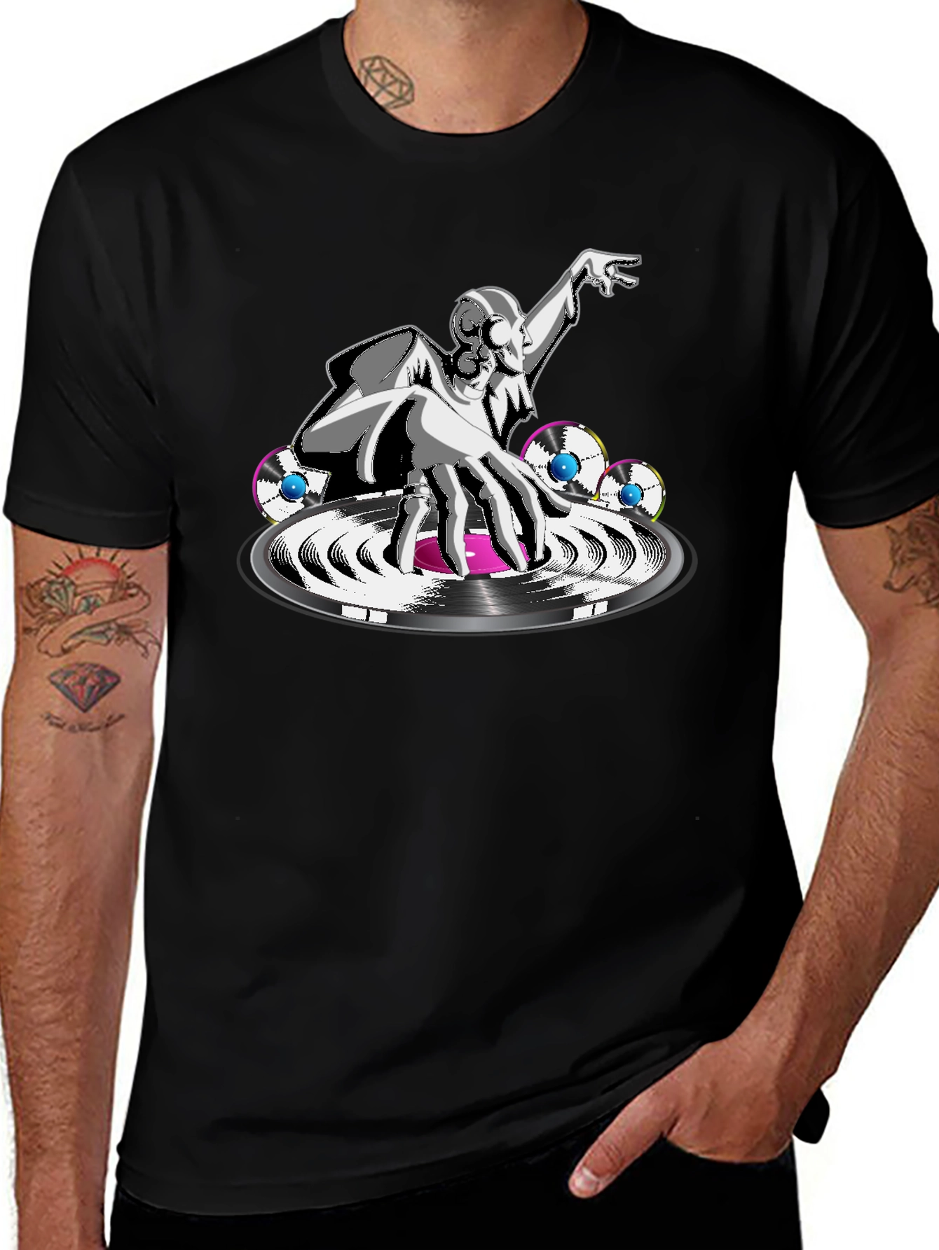 DJ Graphic Black T-Shirt