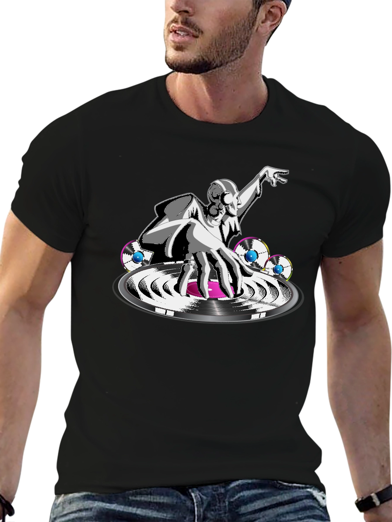 DJ Graphic Black T-Shirt