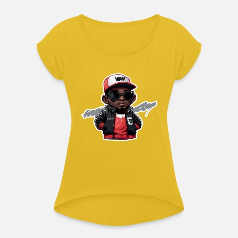 Little Hip Hop Head with Stroke (Red)