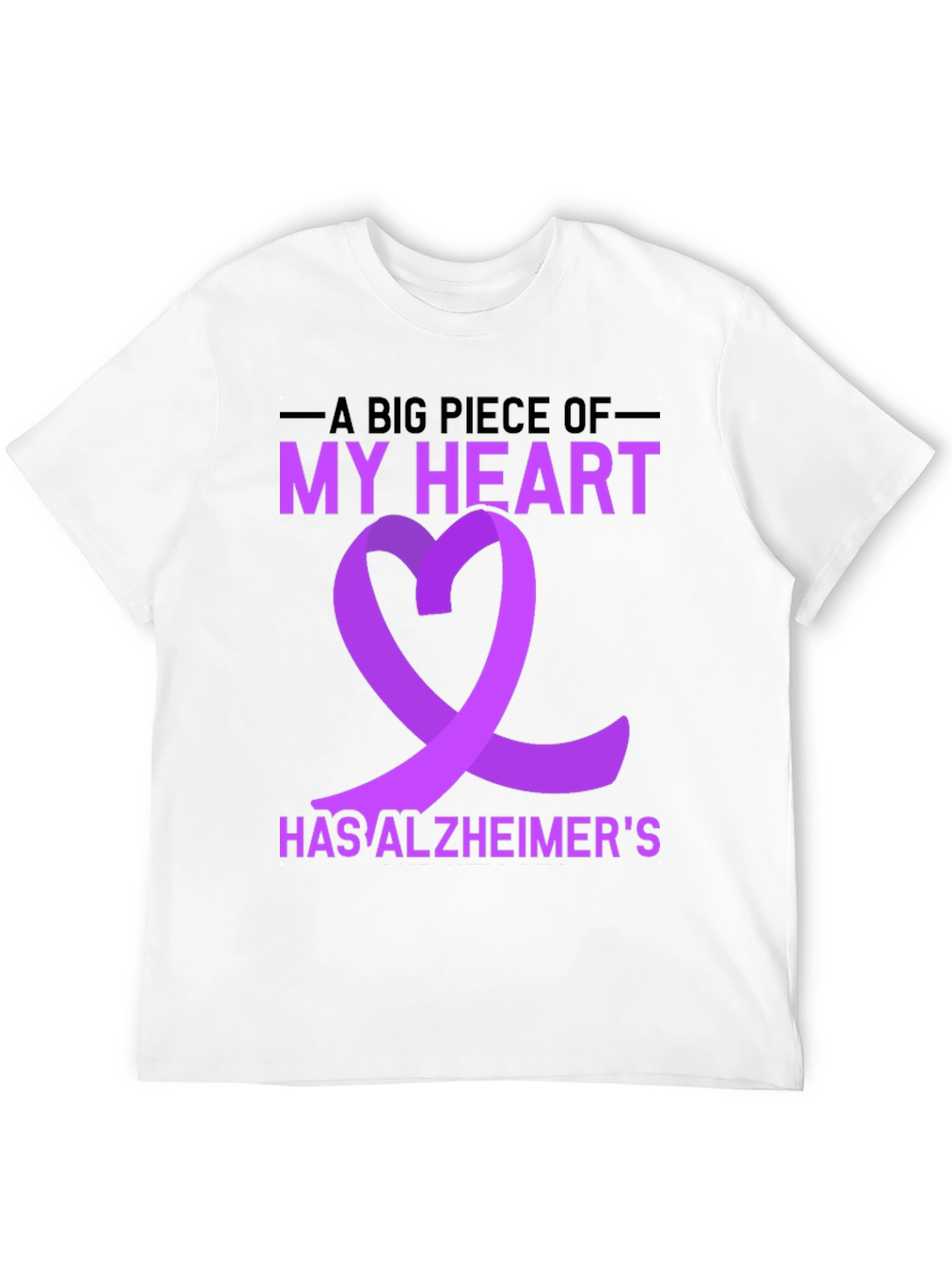 Alzheimers Awareness T-Shirt Purple Ribbon