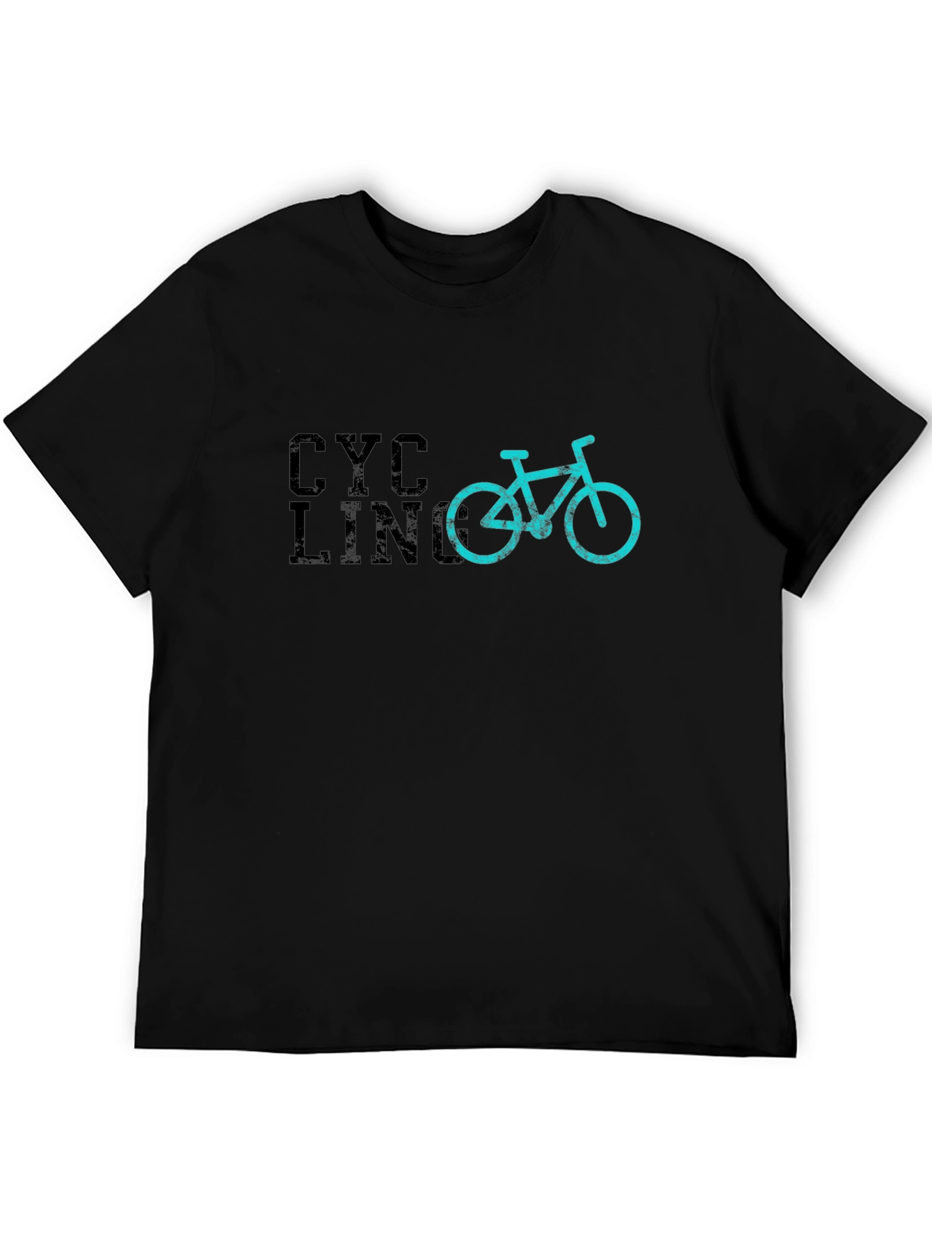 Cycling Graphic Tee - Black