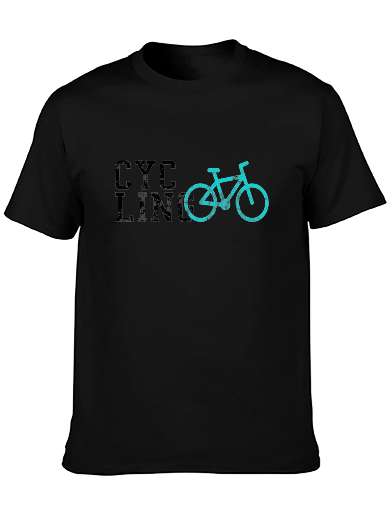 Cycling Graphic Tee - Black