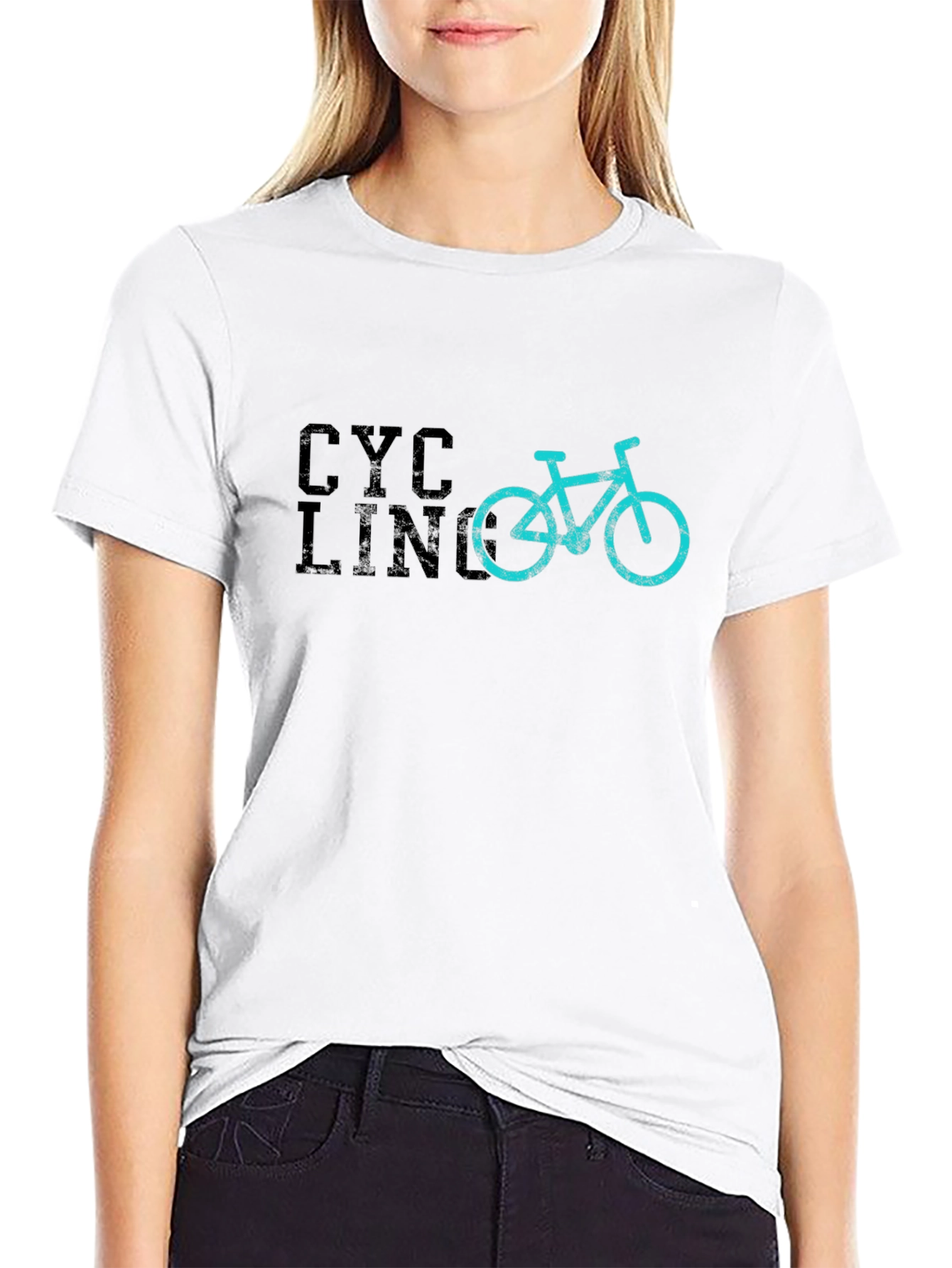 Cycling Graphic Tee - Black