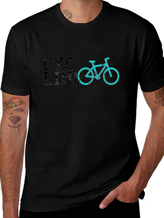 Cycling Graphic Tee - Black