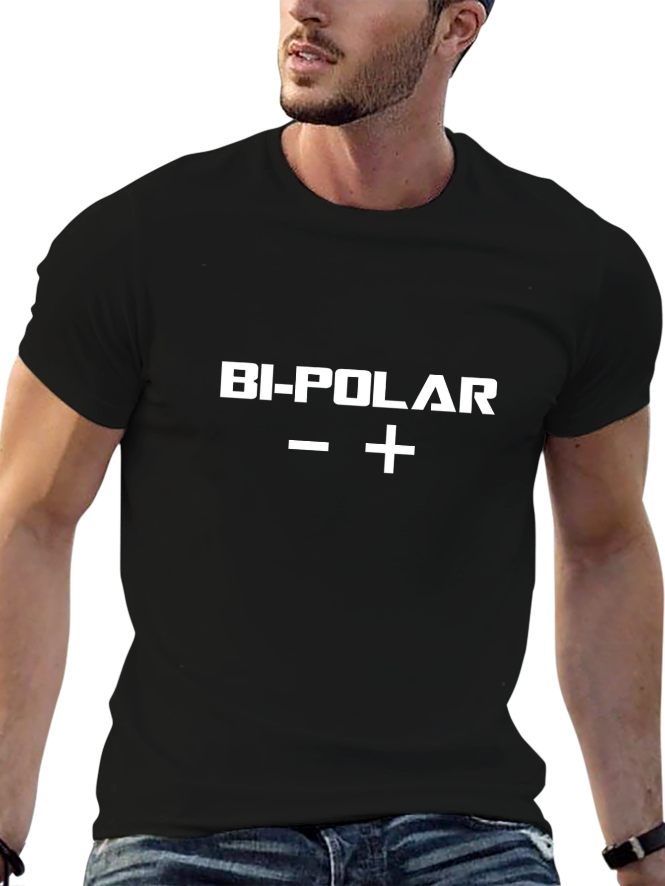 Bipolar Graphic Tee - Black Cotton Blend